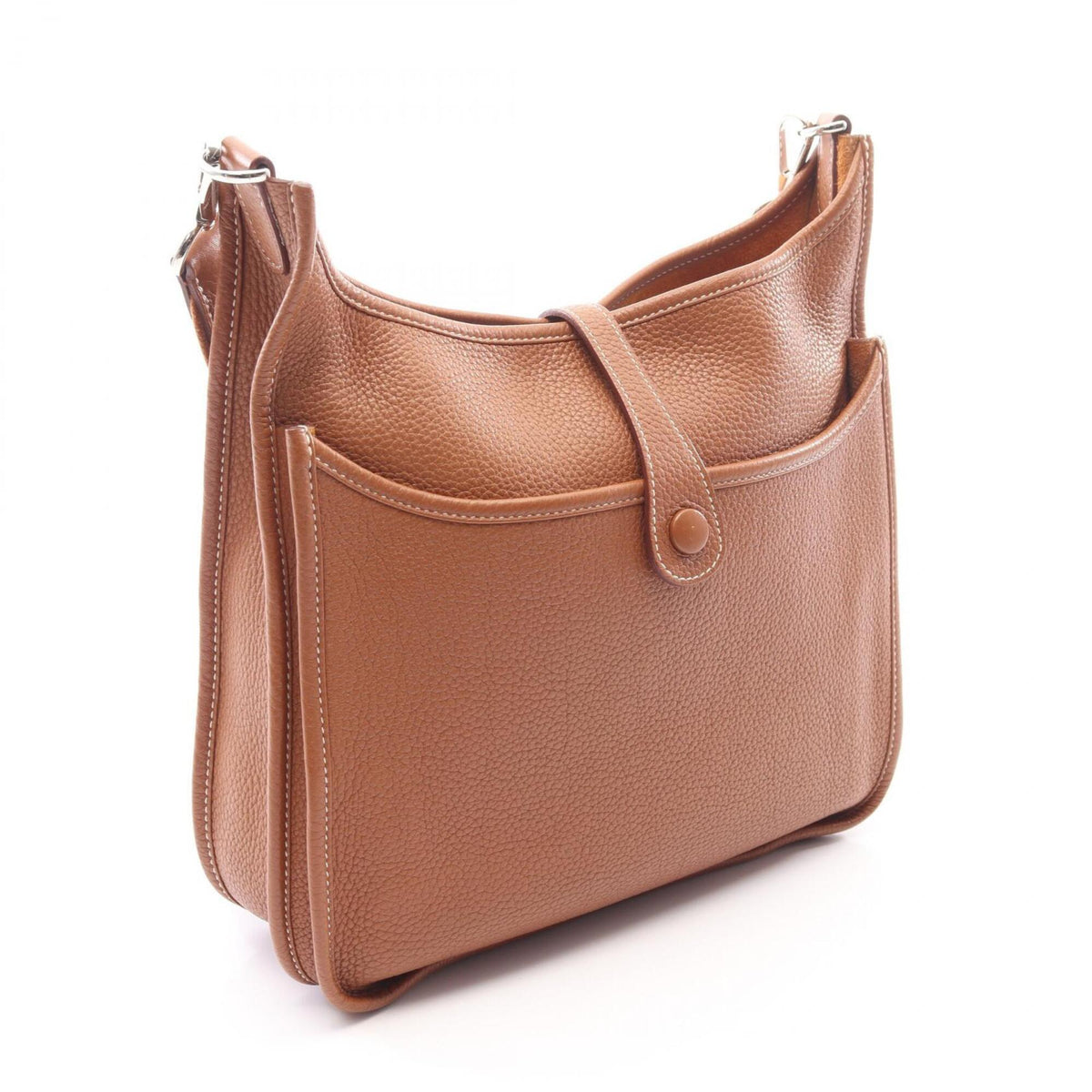 Hermes Brown Taurillon Clemence Leather Handbag Shoulder Bag (Pre-Owned)