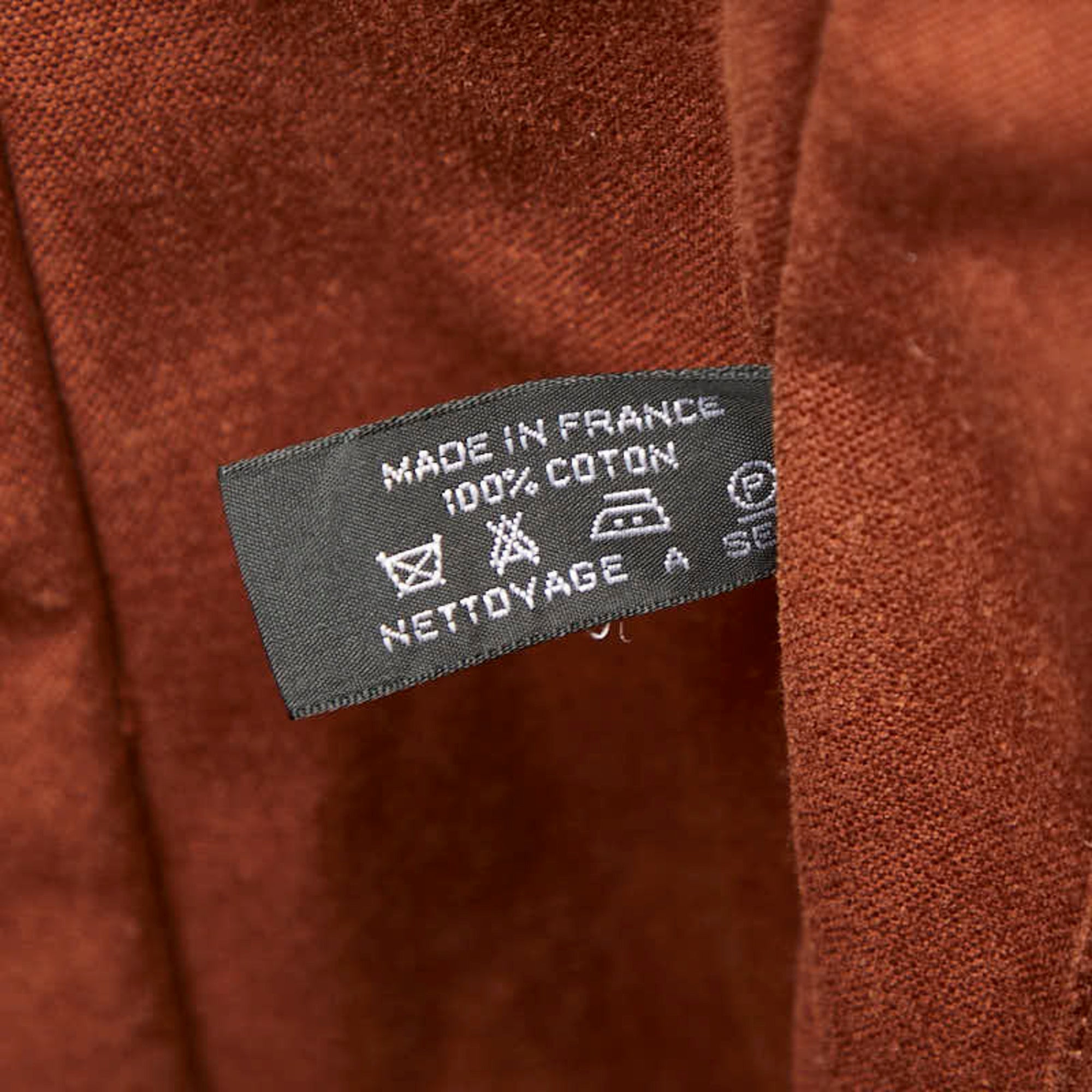 Hermes Brown Navy Canvas Tote Bag (Pre-Owned)