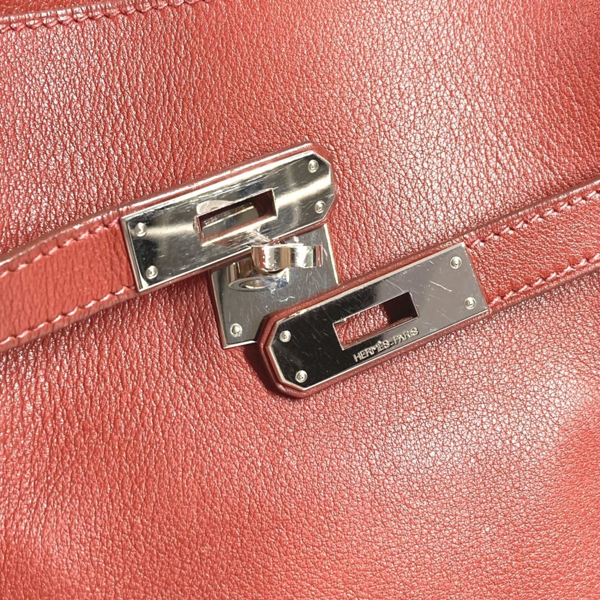 Hermes Kelly Brown Leather Shoulder Bag (Pre-Owned)