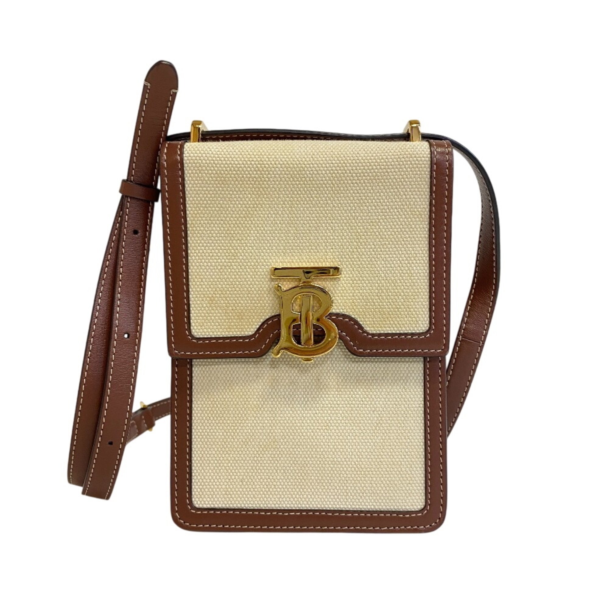 Tory Burch Brown Canvas Shoulder Bag (Pre-Owned)
