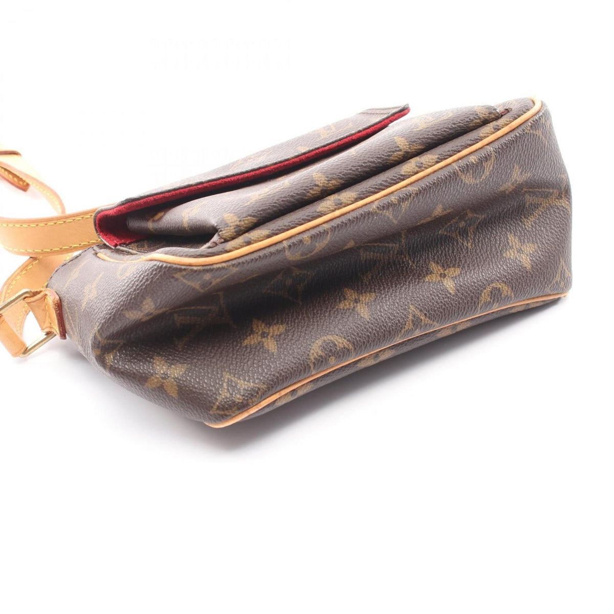 Louis Vuitton Brown Coated Canvas Leather Handbag Shoulder Bag (Pre-Owned)