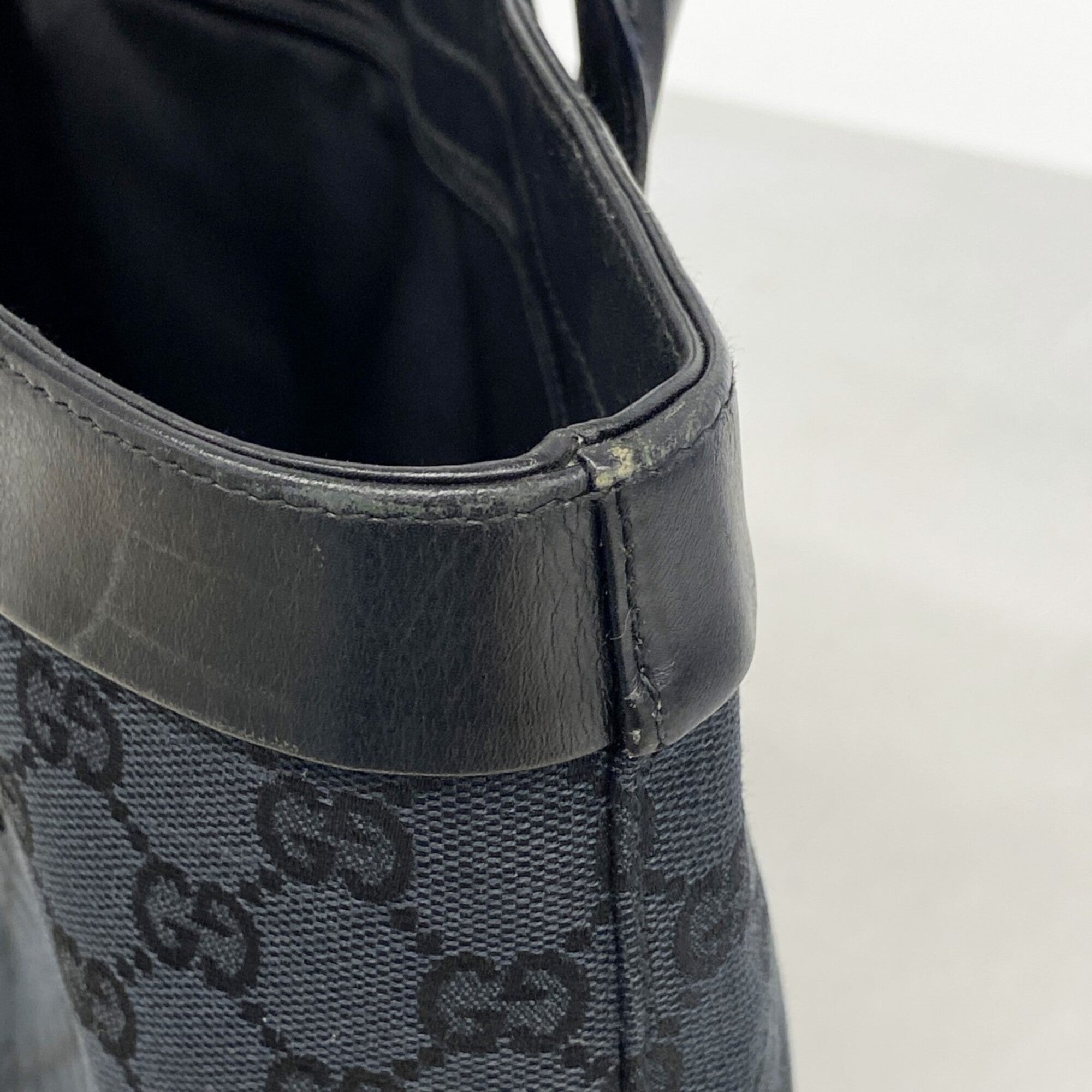 Gucci Black Canvas Tote Bag (Pre-Owned)