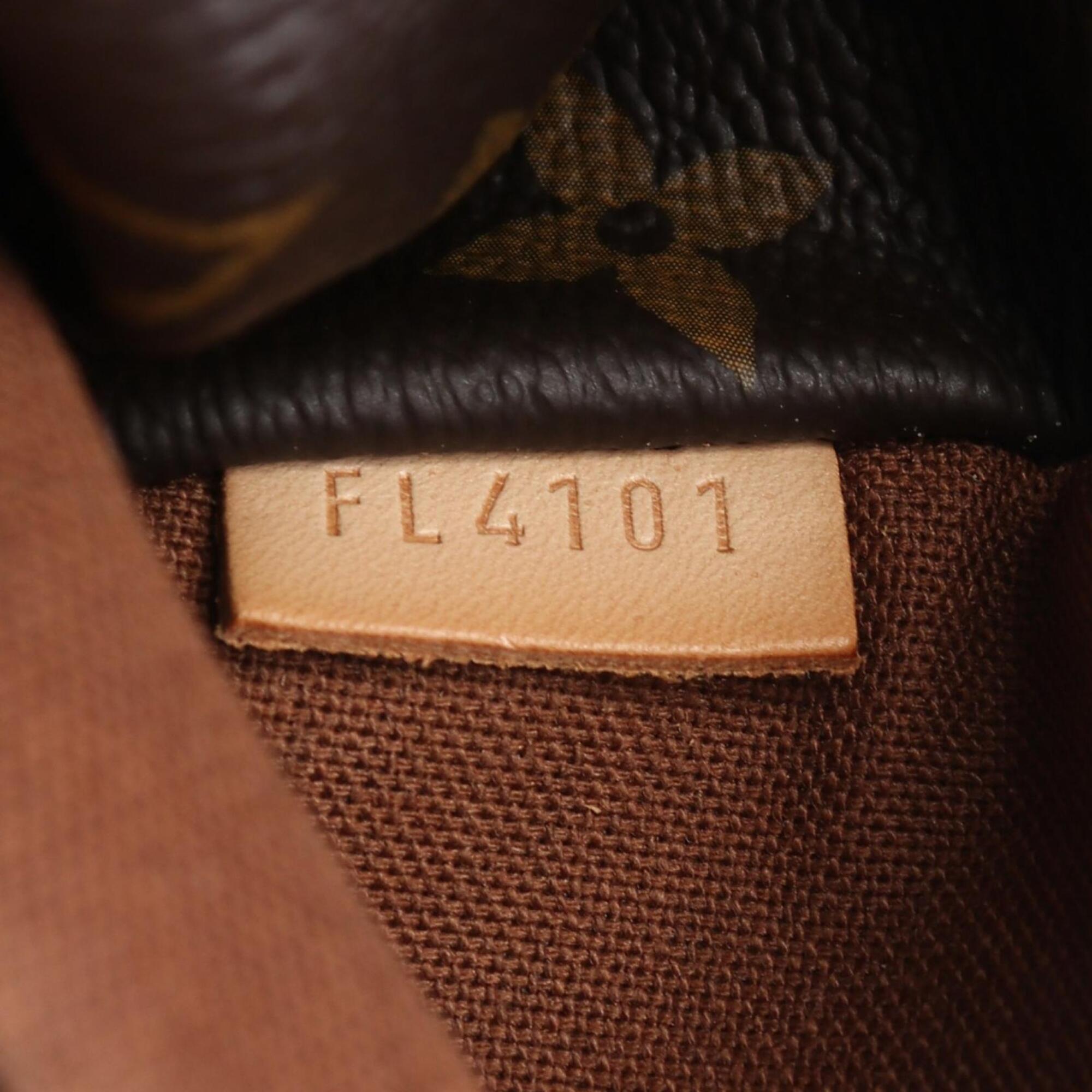 Louis Vuitton Brown Pvc Coated Canvas Leather Handbag Tote Bag (Pre-Owned)