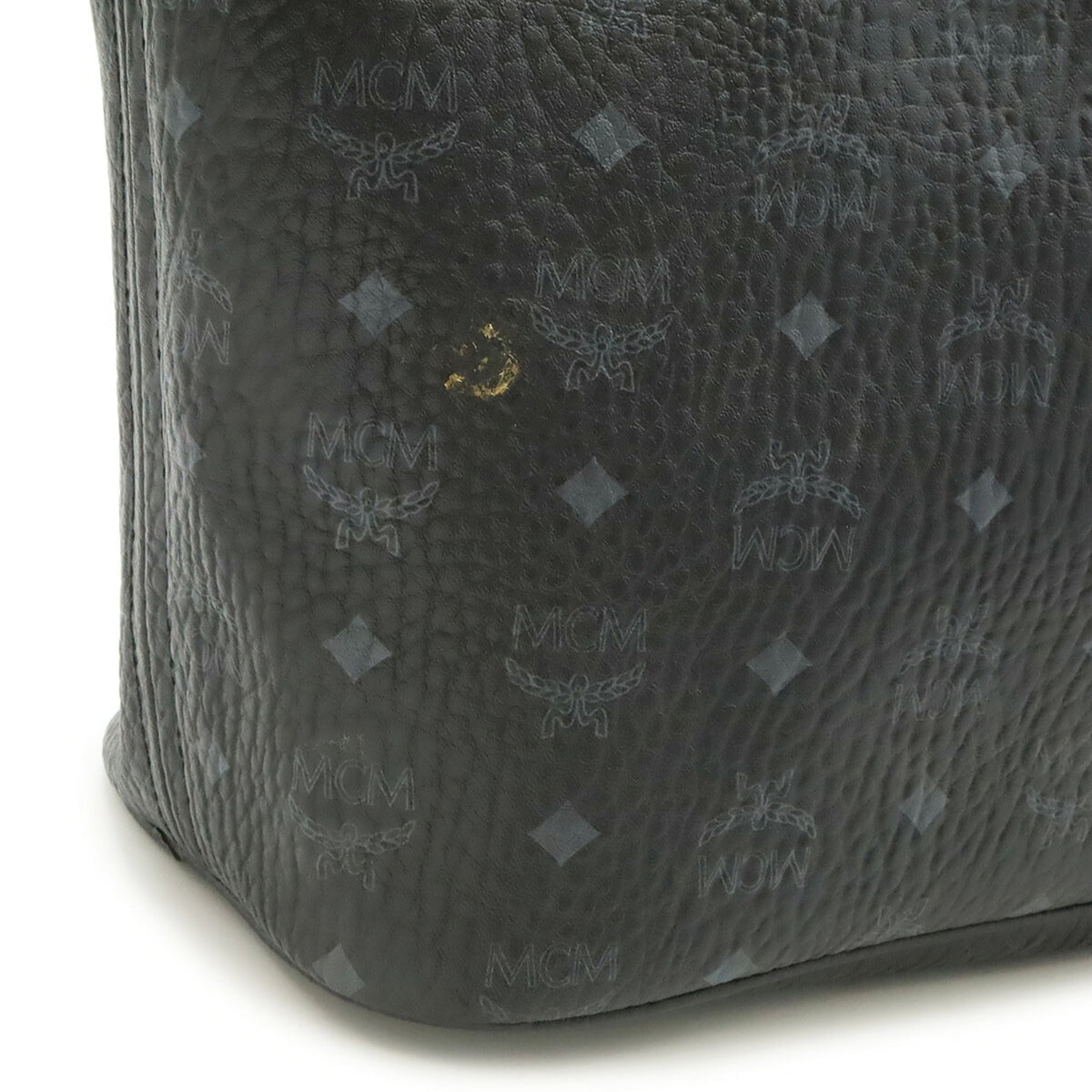 Mcm Black Blue Canvas Pouch Shoulder Bag Tote Bag (Pre-Owned)