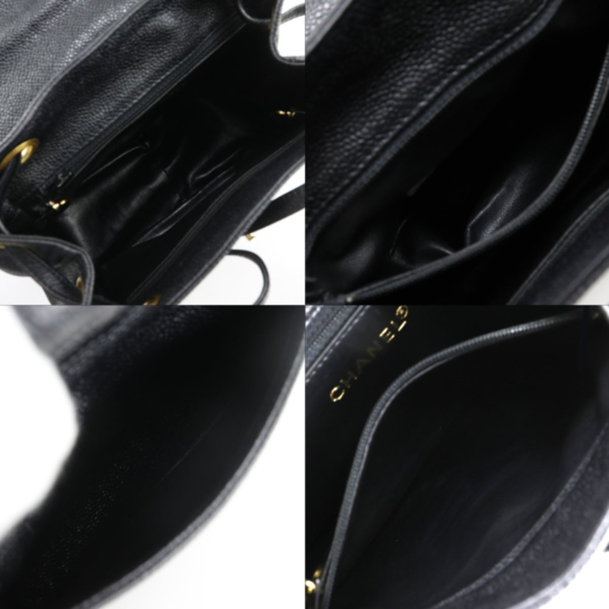 Chanel Black Grained Calfskin Backpack (Pre-Owned)