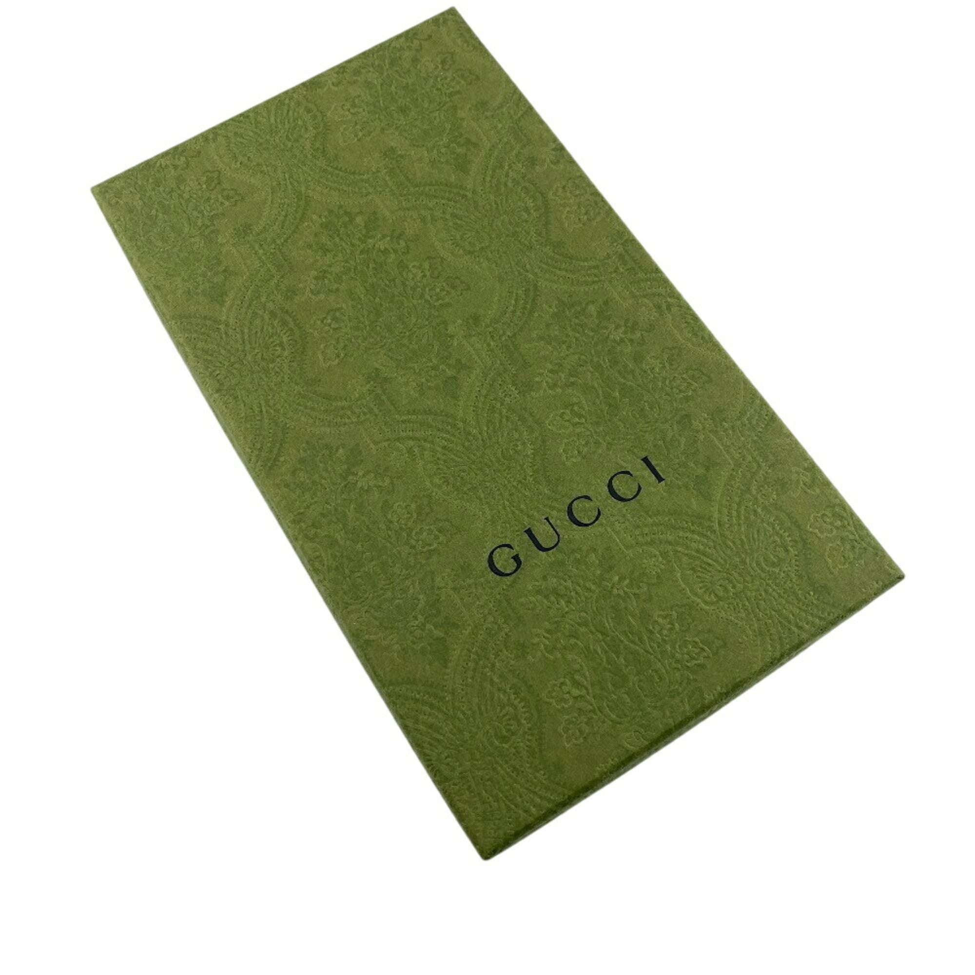 Gucci Gg Supreme Black Leather Long Wallet (Bi-Fold) (Pre-Owned)