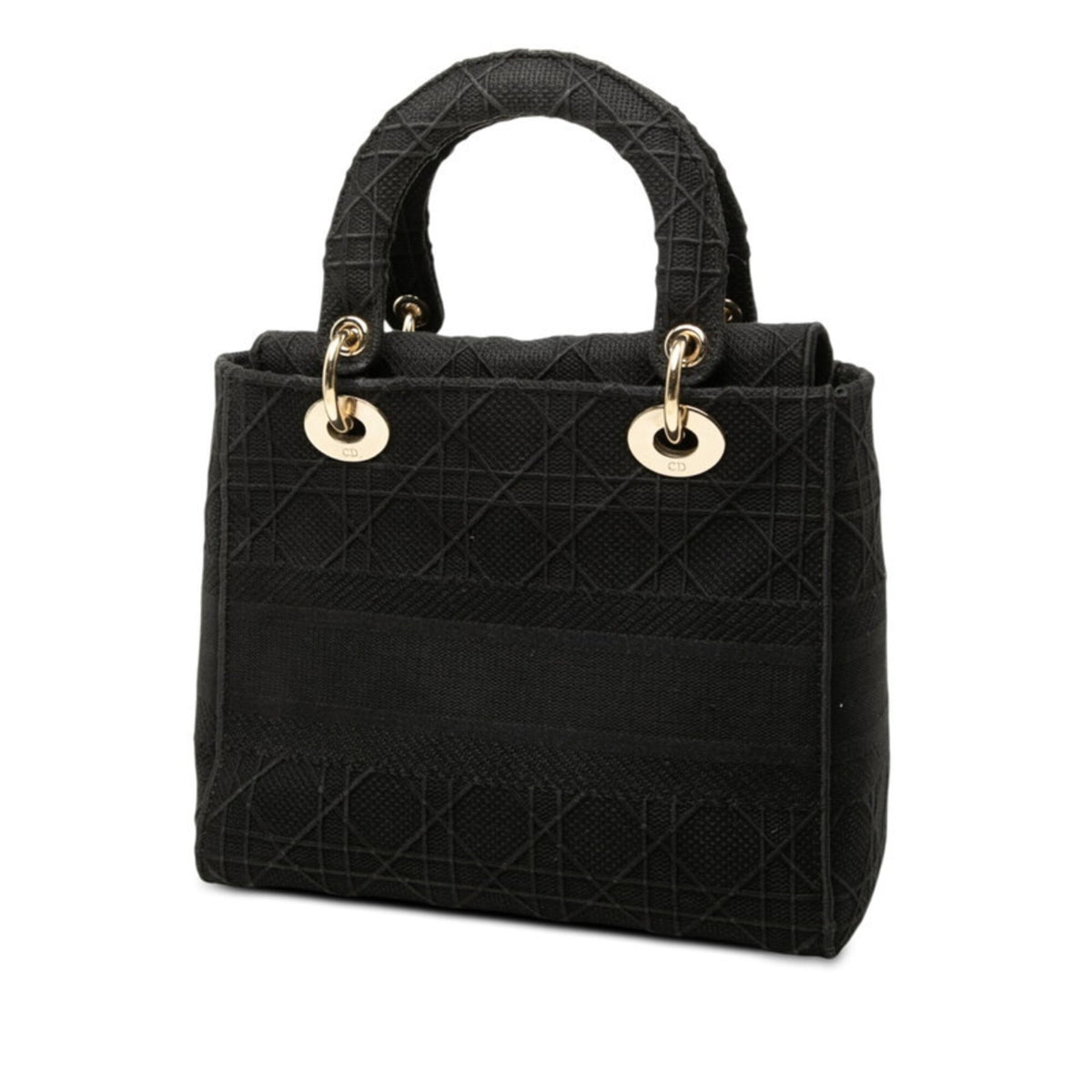 Christian Dior Black Canvas Handbag Shoulder Bag (Pre-Owned)