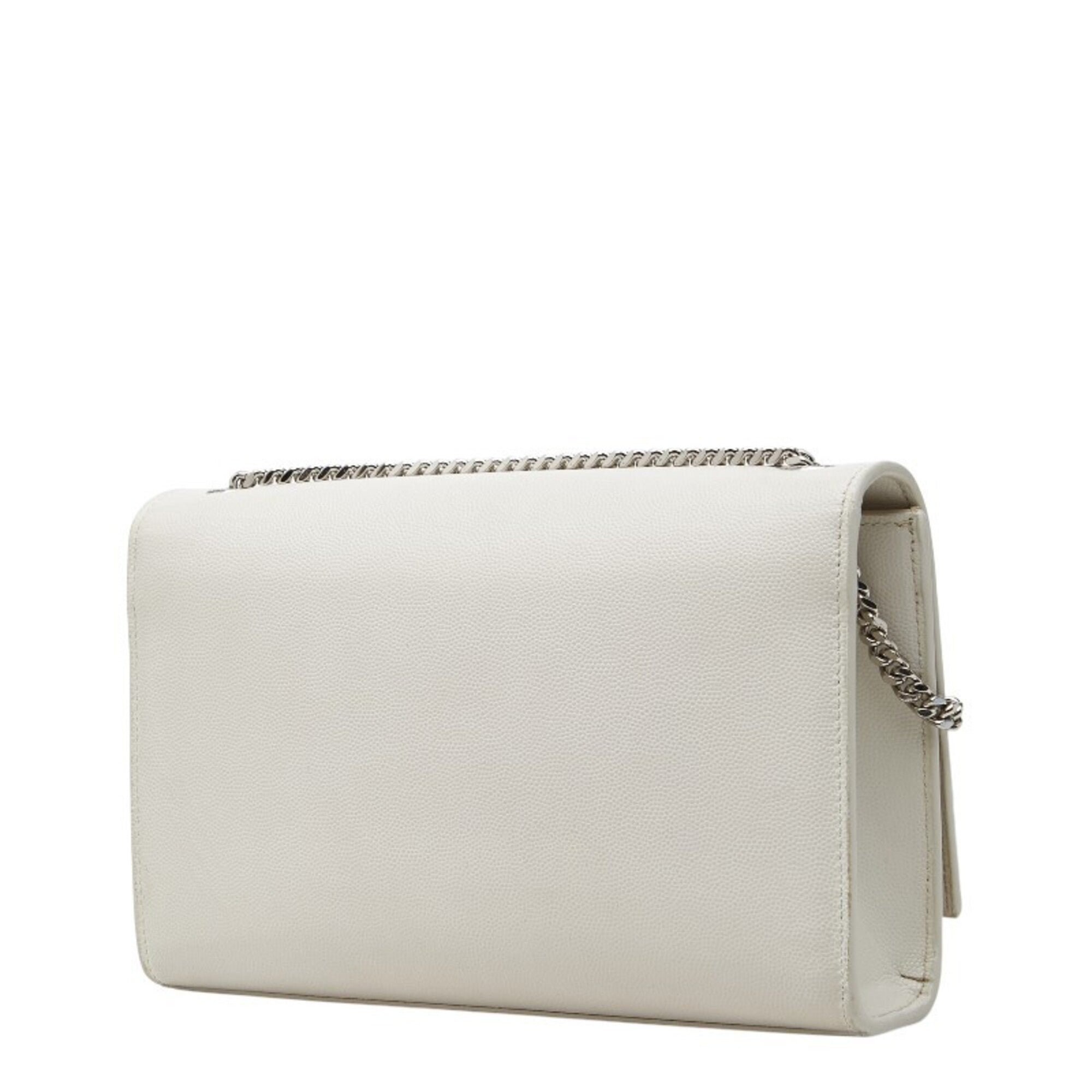 Saint Laurent Ivory White Leather Shoulder Bag (Pre-Owned)