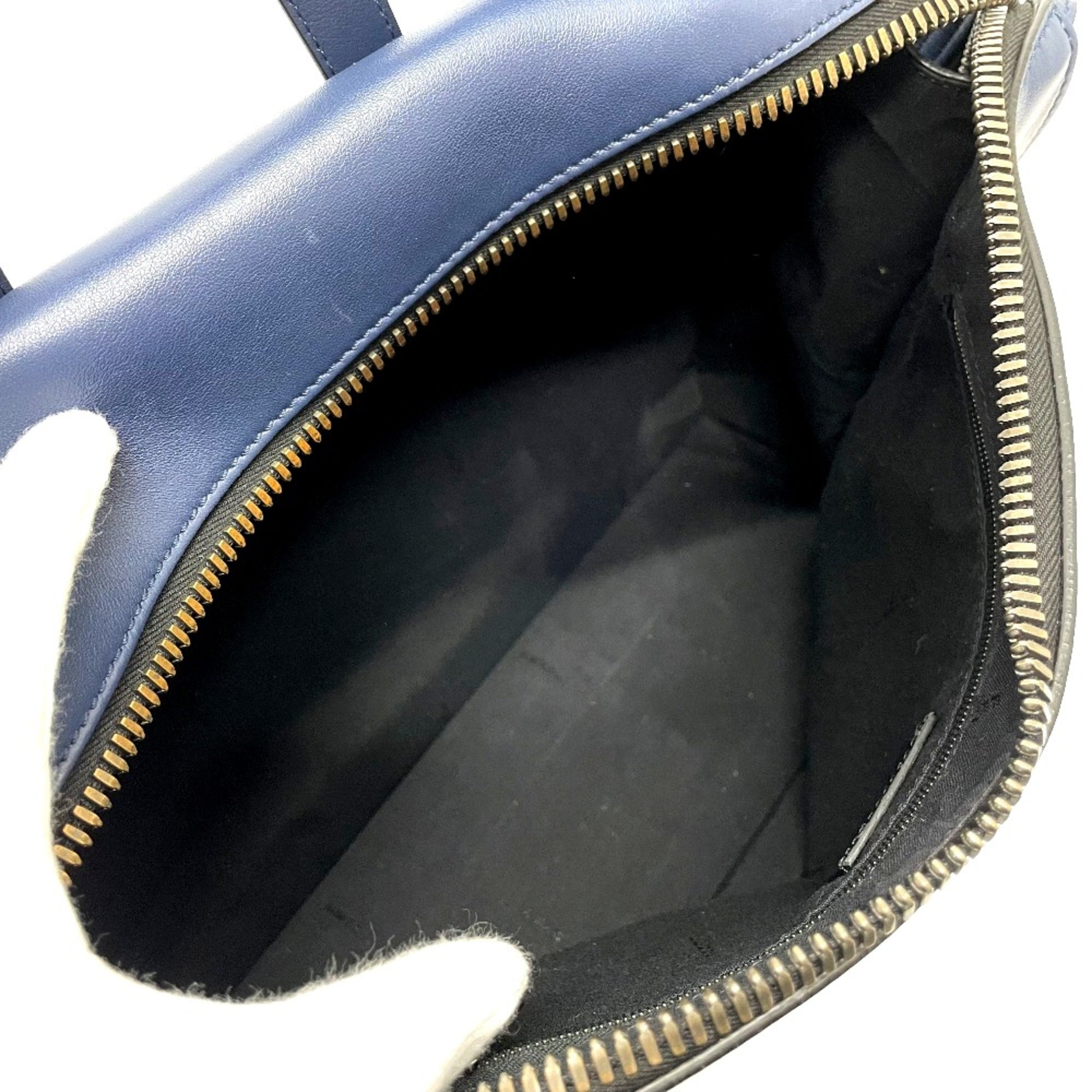 Fendi Navy Leather Briefcase (Pre-Owned)