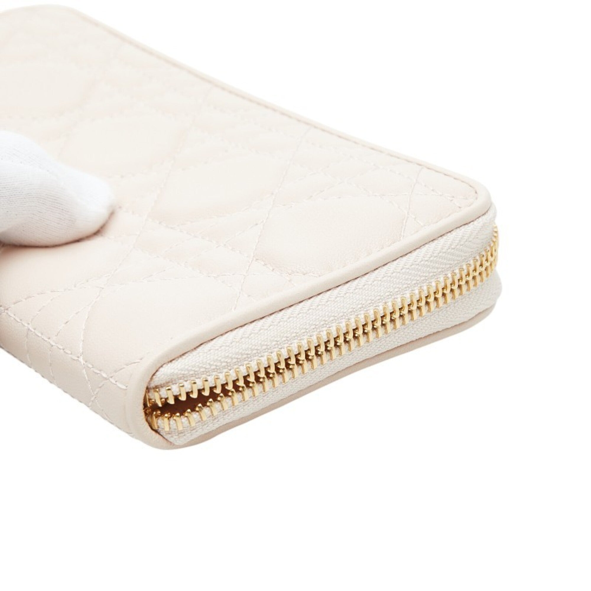 Christian Dior Pink Leather Long Bill Wallet (Bi-Fold) (Pre-Owned)