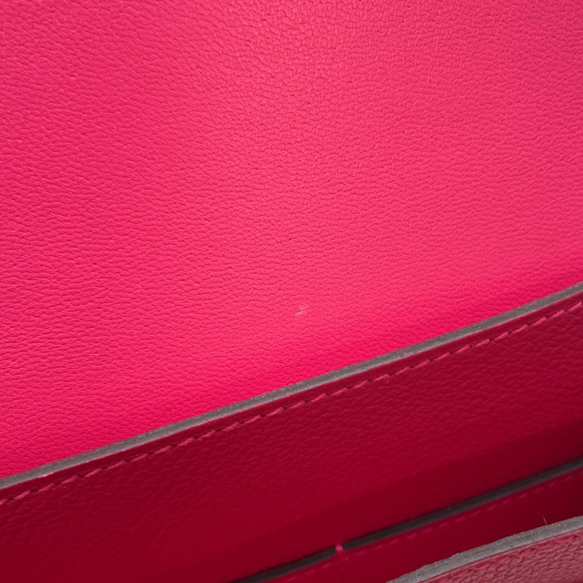 Hermes Pink Togo Leather Long Wallet (Bi-Fold) (Pre-Owned)