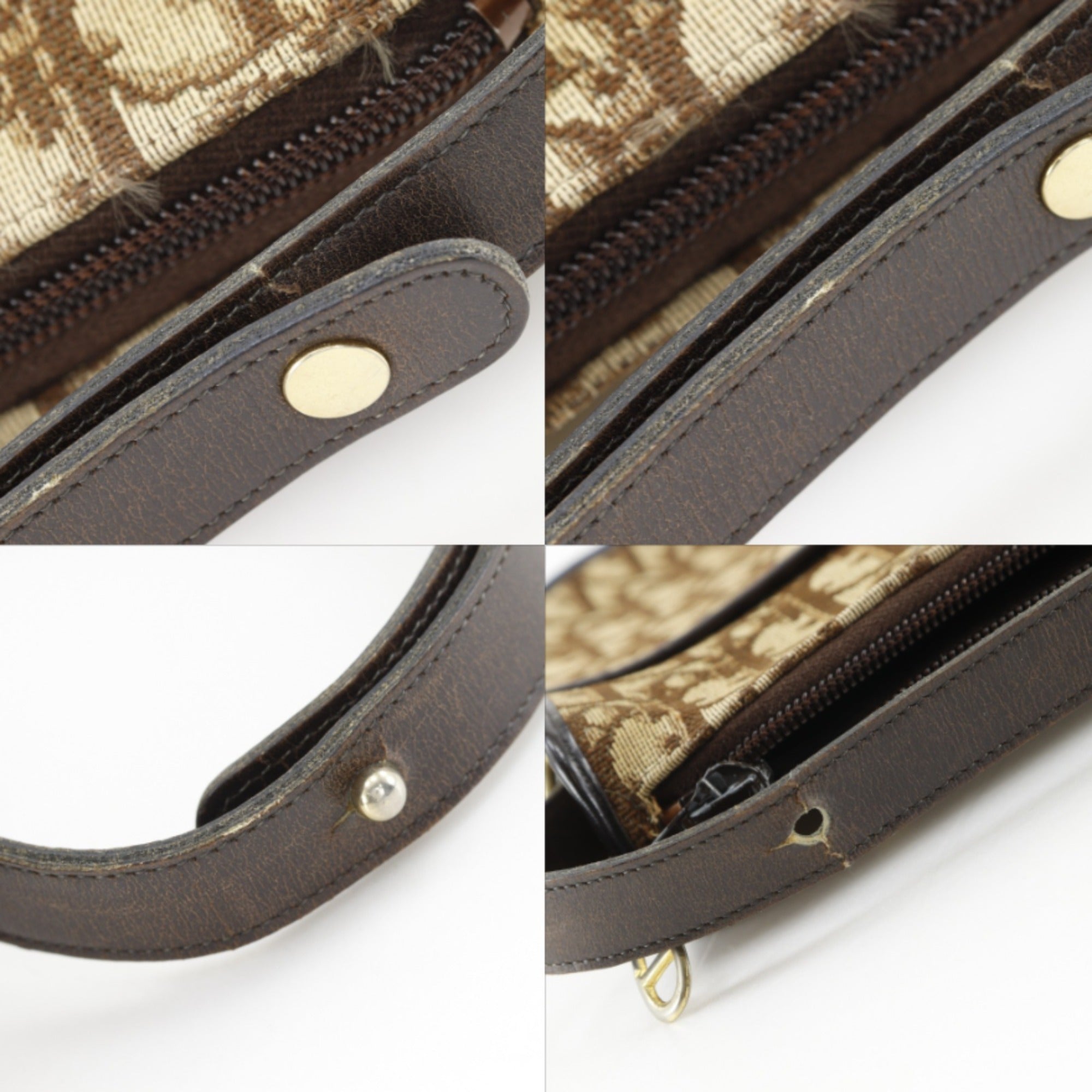Christian Dior Brown Canvas Shoulder Bag (Pre-Owned)