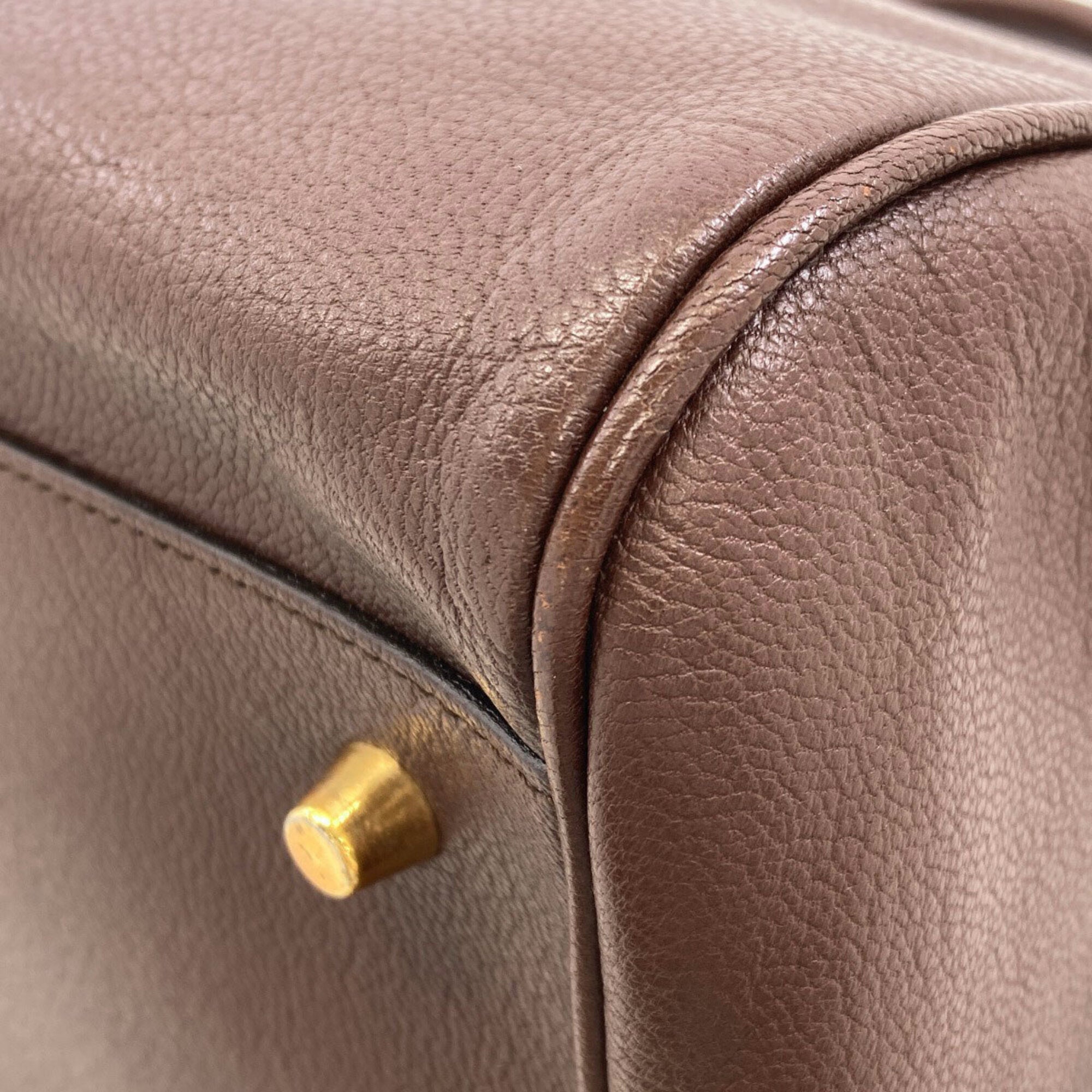 Prada Brown Leather Handbag (Pre-Owned)
