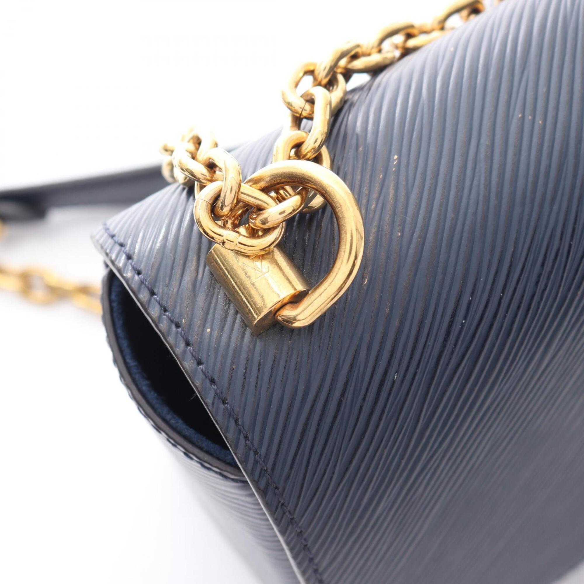 Louis Vuitton Navy Leather Handbag Shoulder Bag (Pre-Owned)