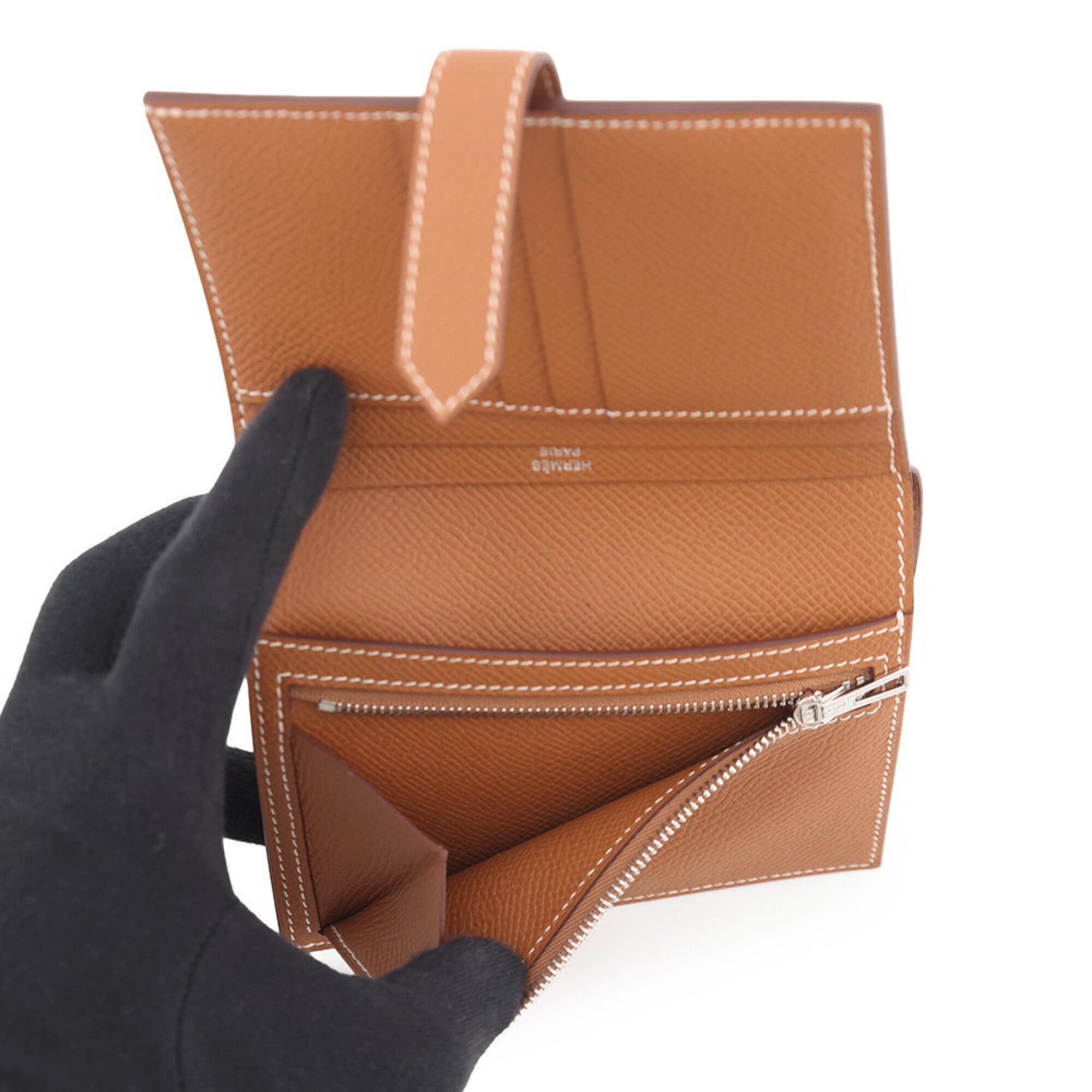 Hermes Gold Epsom Leather Wallet (Bi-Fold) (Pre-Owned)