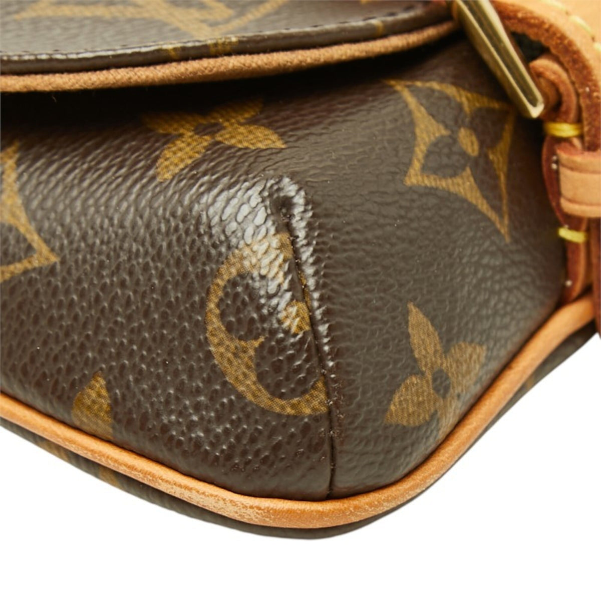 Louis Vuitton Brown Pvc Leather Pochette Sling Bag (Pre-Owned)