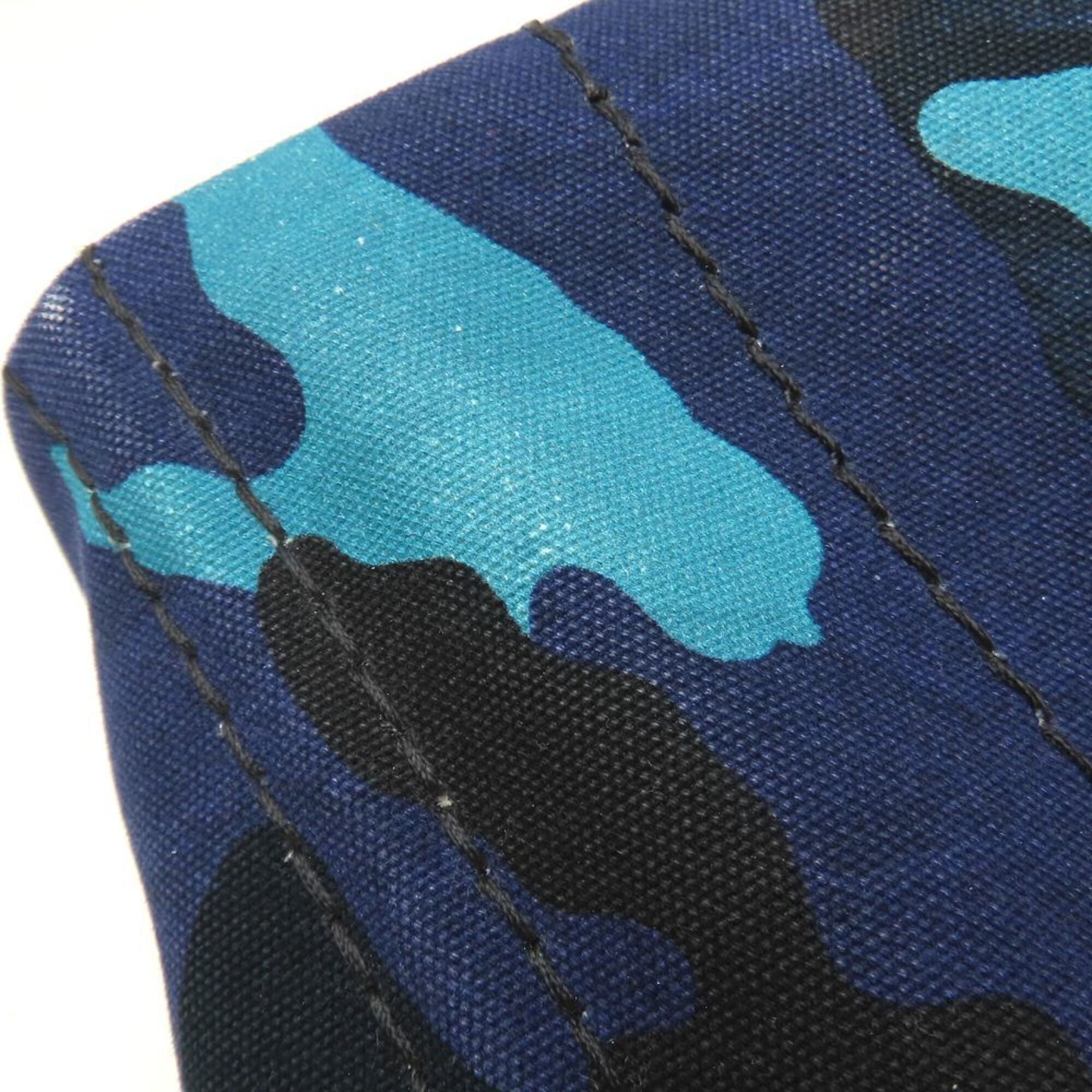 Prada Blue Camouflage Canvas Tote Bag (Pre-Owned)