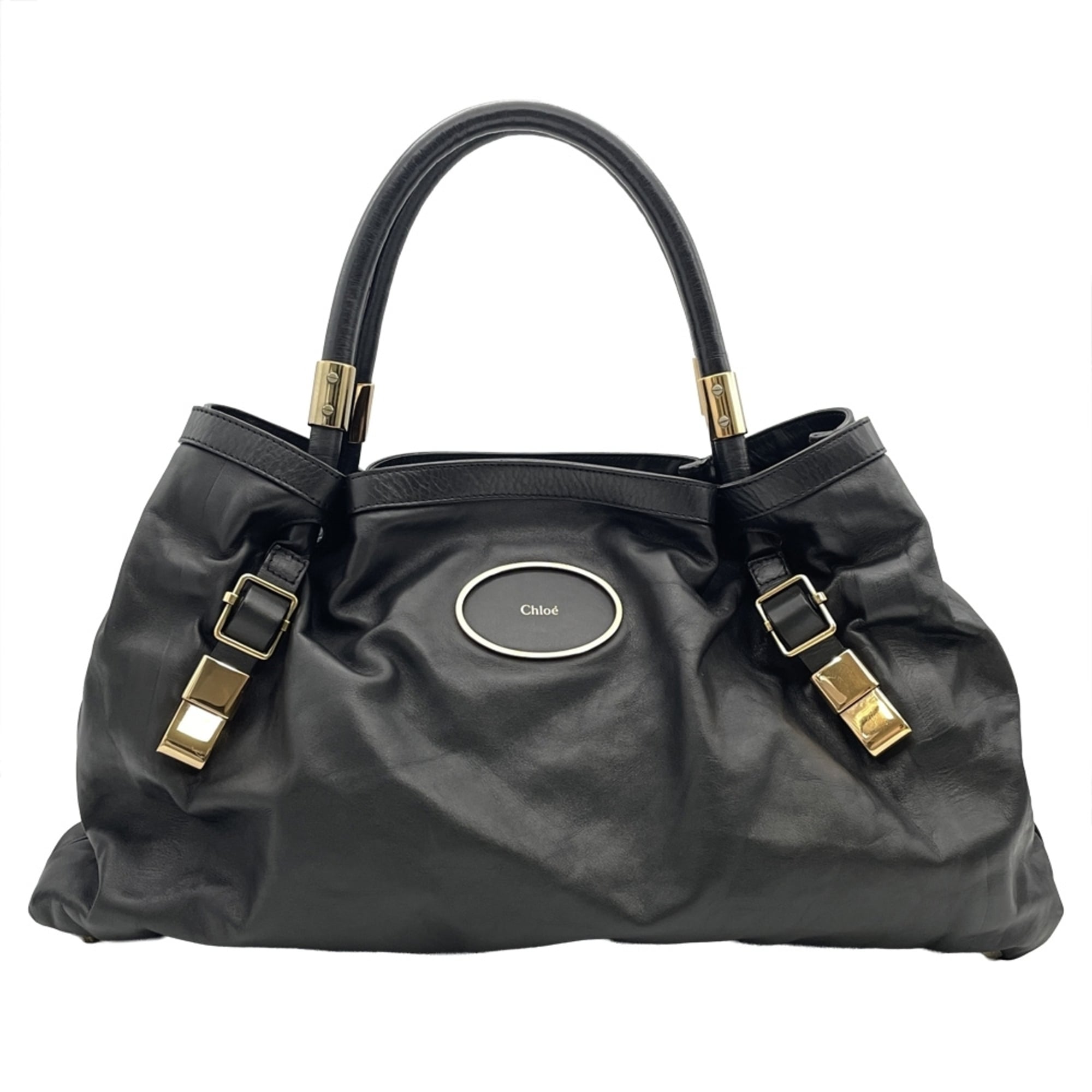 Chloé Black Leather Tote Bag (Pre-Owned)