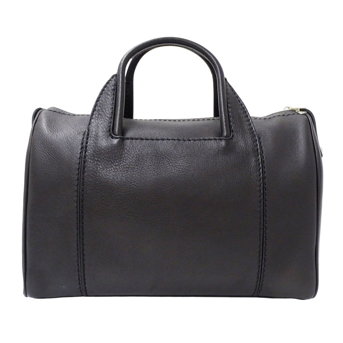 Salvatore Ferragamo Black Leather Handbag Shoulder Bag (Pre-Owned)