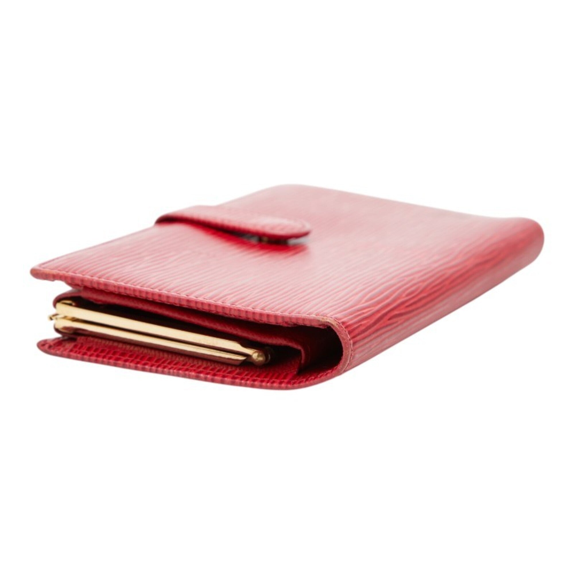 Louis Vuitton Castilian Red Leather Long Wallet (Bi-Fold) (Pre-Owned)