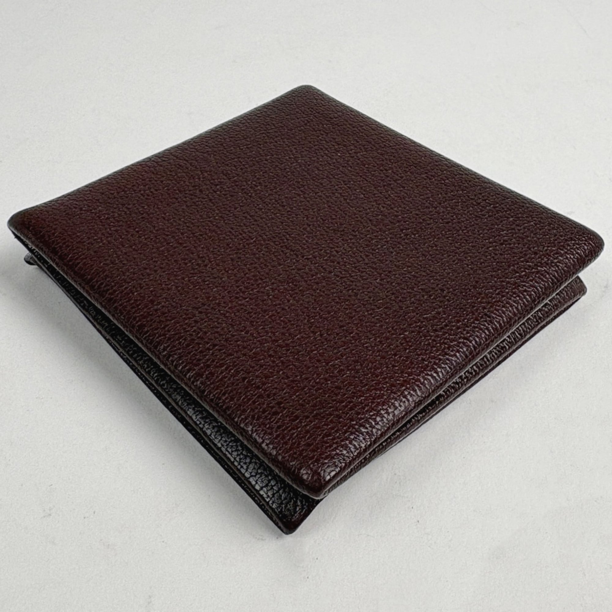 Hermes Rouge H Chevre Leather Coin Purse/Coin Case (Pre-Owned)