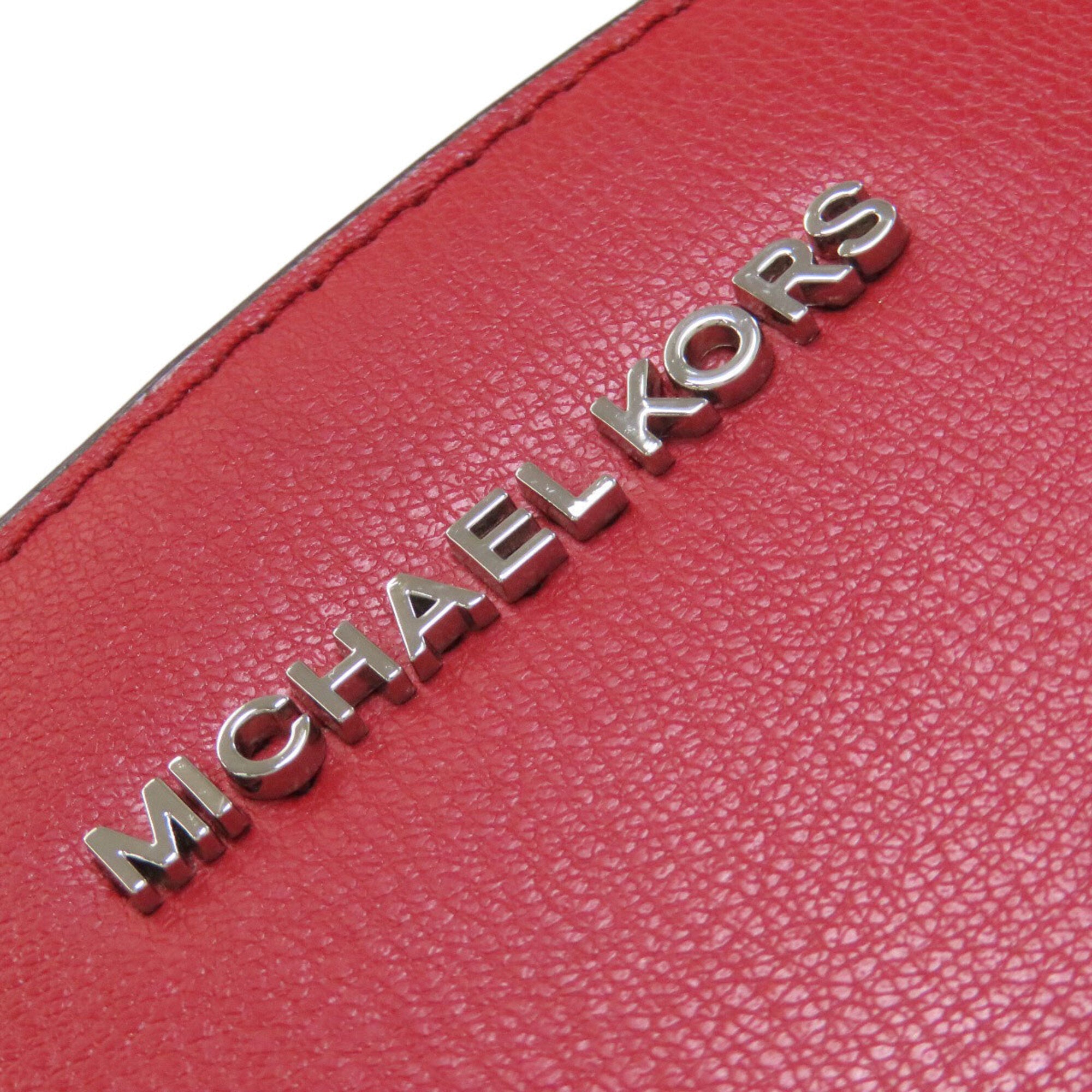 Michael Kors Red Color Leather Handbag (Pre-Owned)