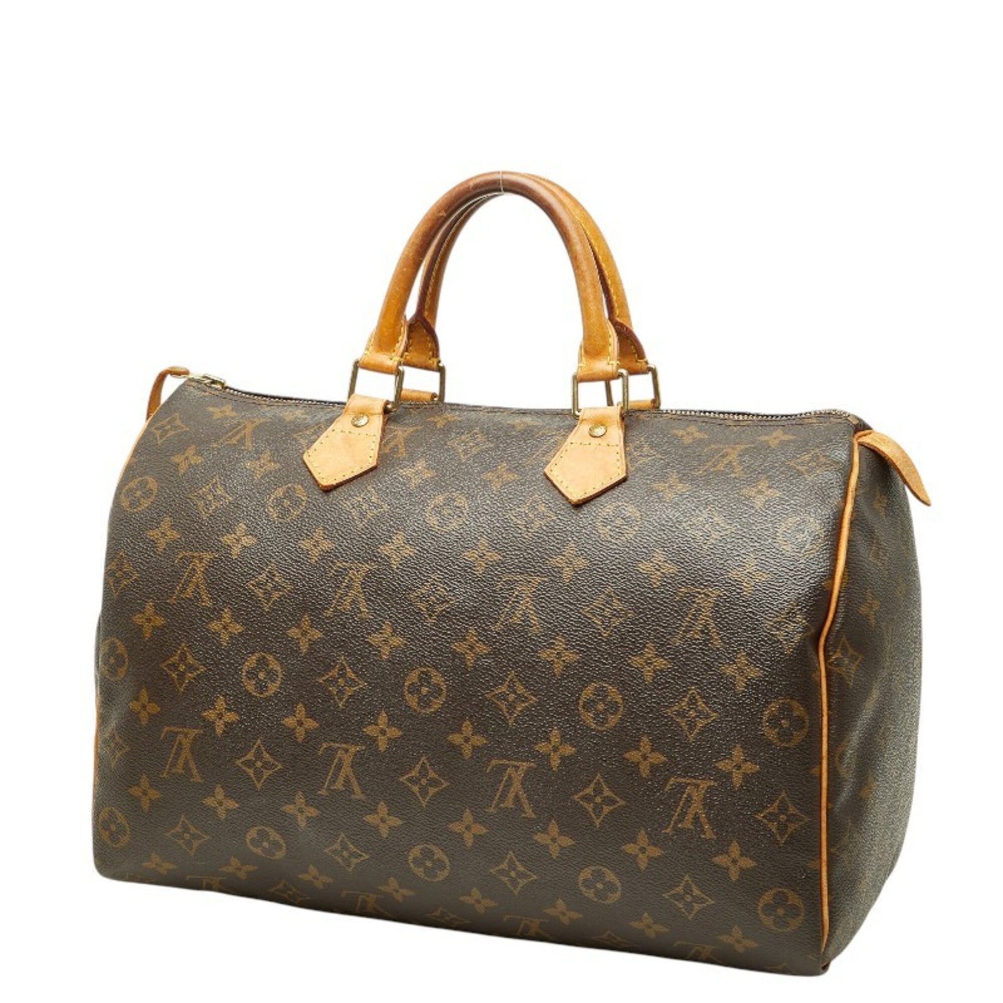 Louis Vuitton Brown Pvc Leather Boston Bag Handbag (Pre-Owned)