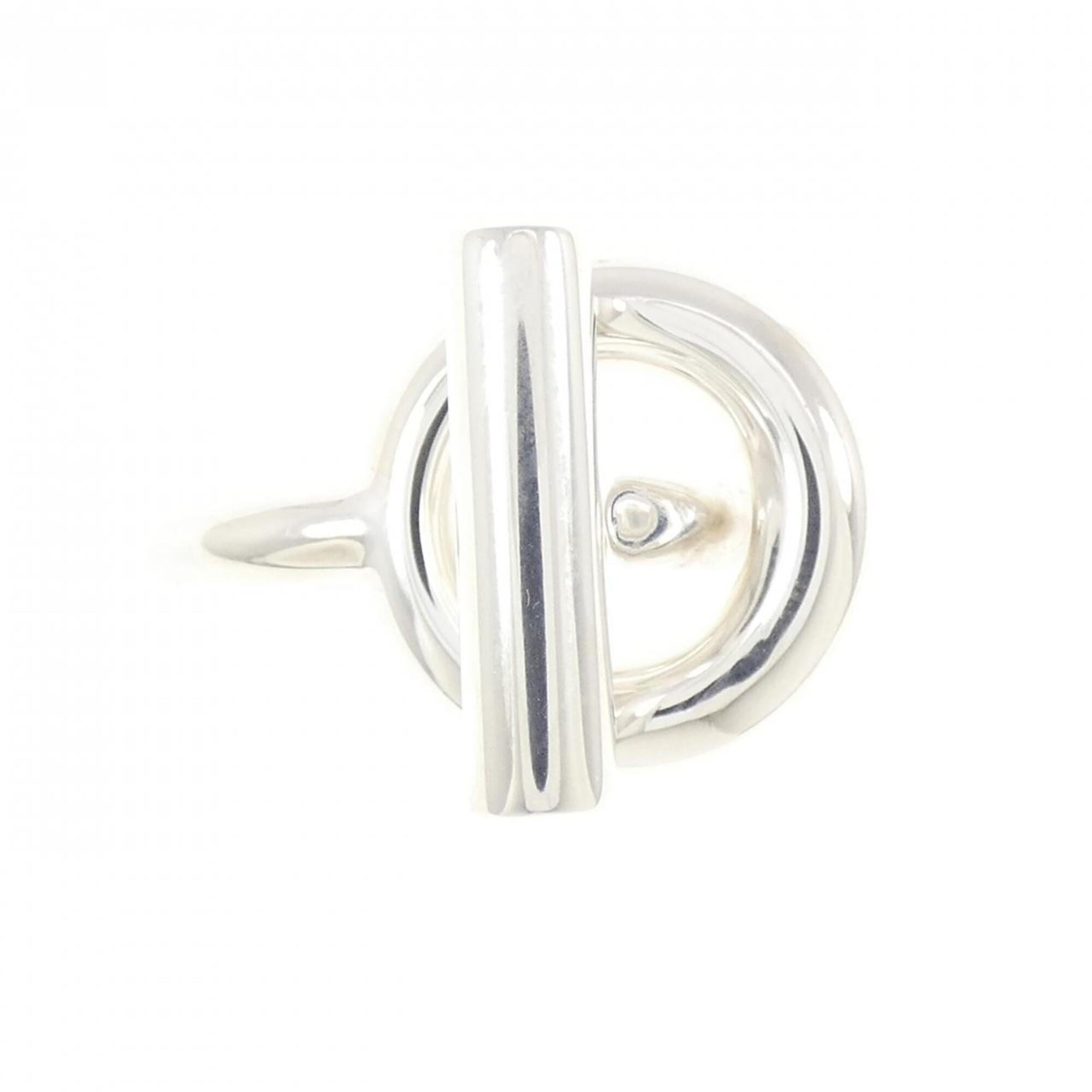 Hermes Silver 925 Band Ring (Pre-Owned)