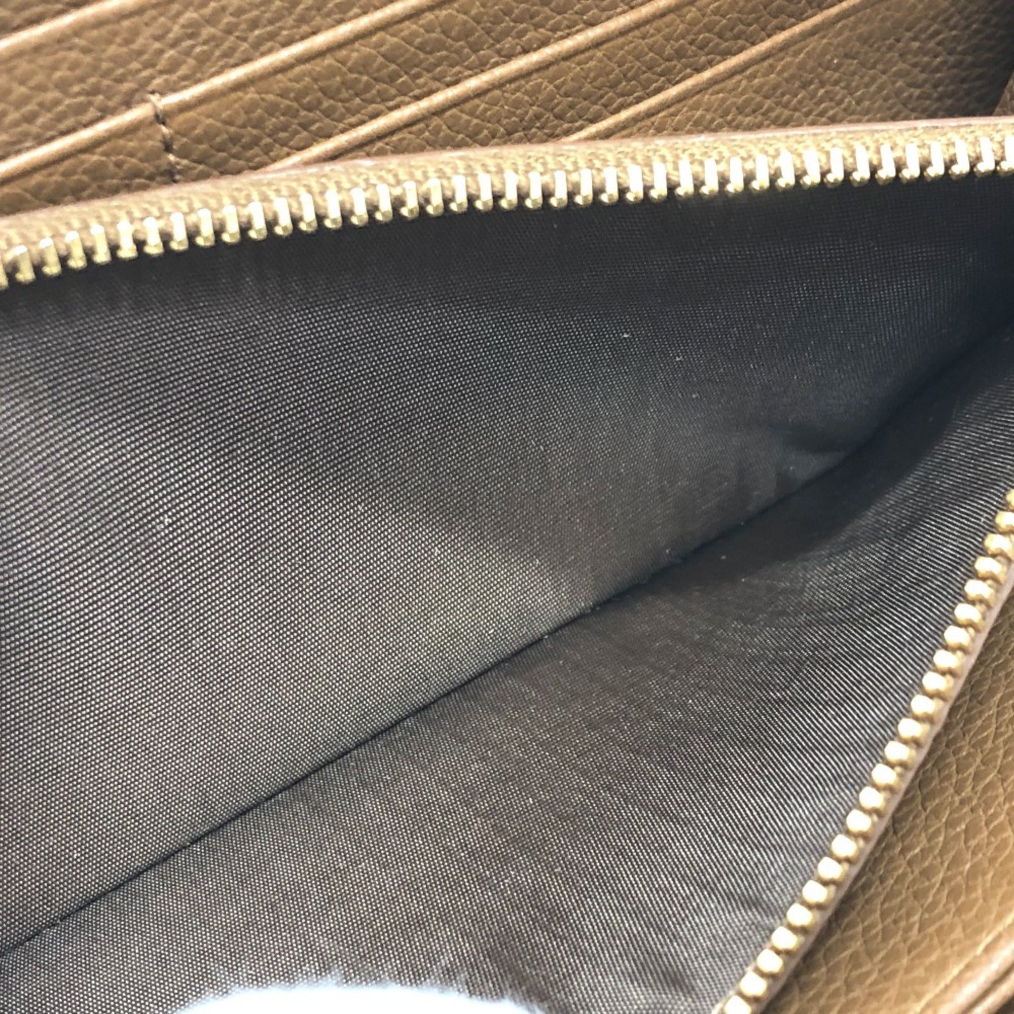 Prada Brown Leather Long Wallet (Bi-Fold) (Pre-Owned)