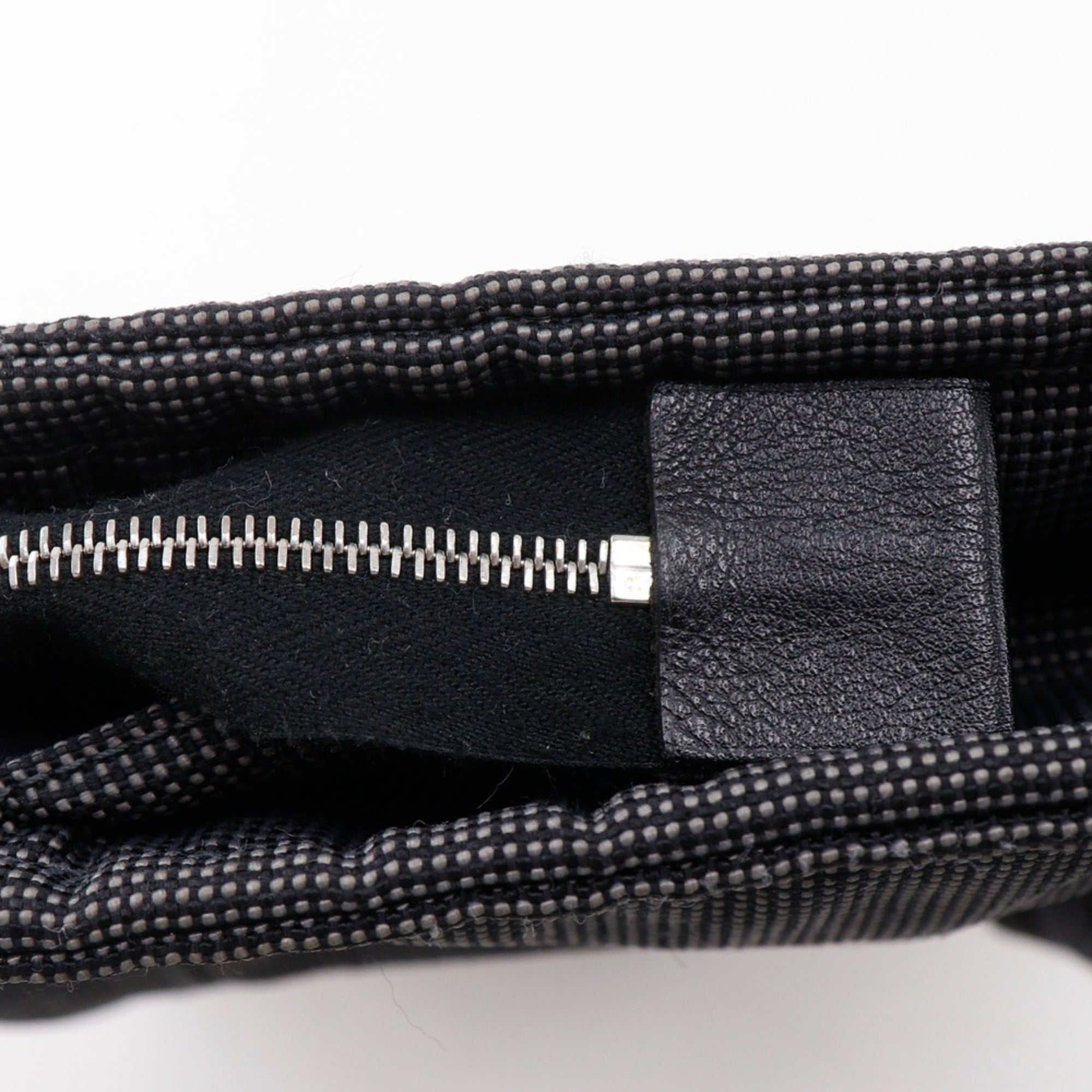 Hermes Her Line Gray Nylon Canvas Clutch Bag Pouch (Pre-Owned)