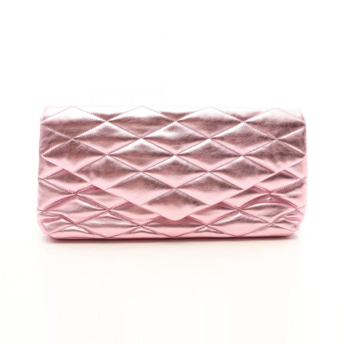 Yves Saint Laurent Pink Leather Clutch Bag (Pre-Owned)