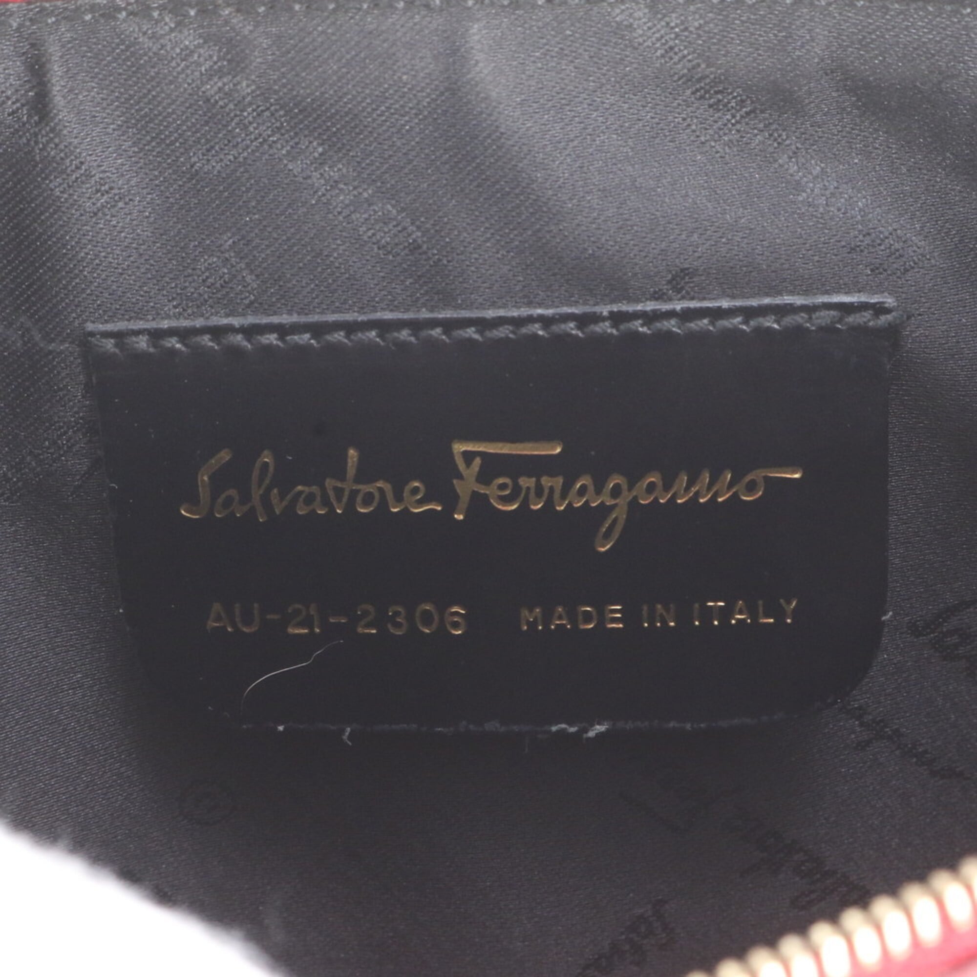Salvatore Ferragamo Red Color Leather Handbag Shoulder Bag (Pre-Owned)