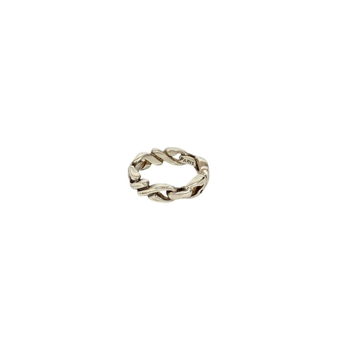 Hermes Silver Silver 925 Band Ring (Pre-Owned)