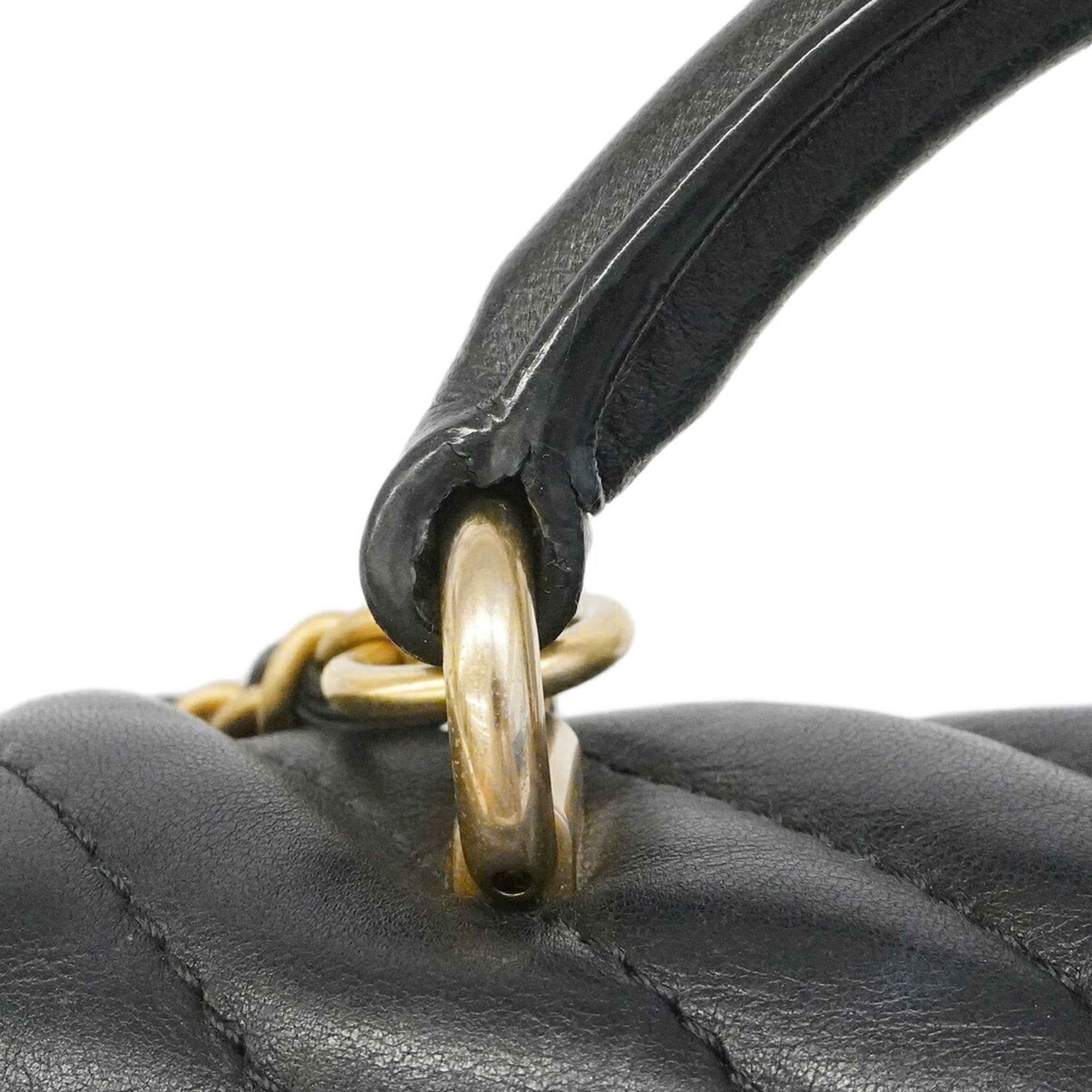 Chanel Black Leather Handbag (Pre-Owned)