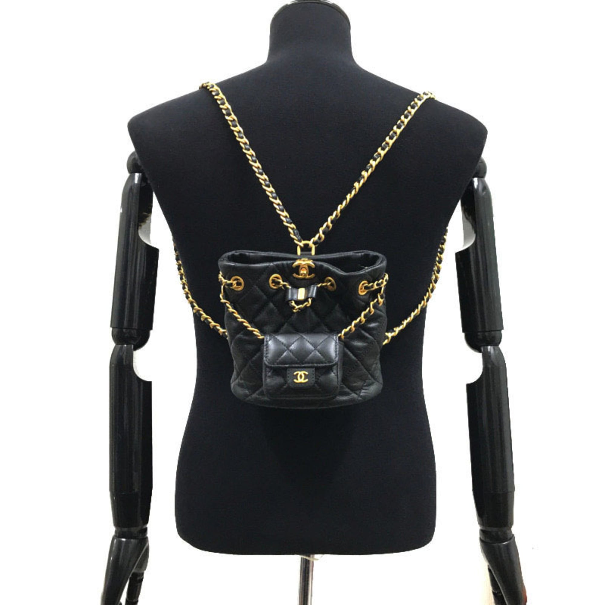 Chanel Black Leather Backpack (Pre-Owned)