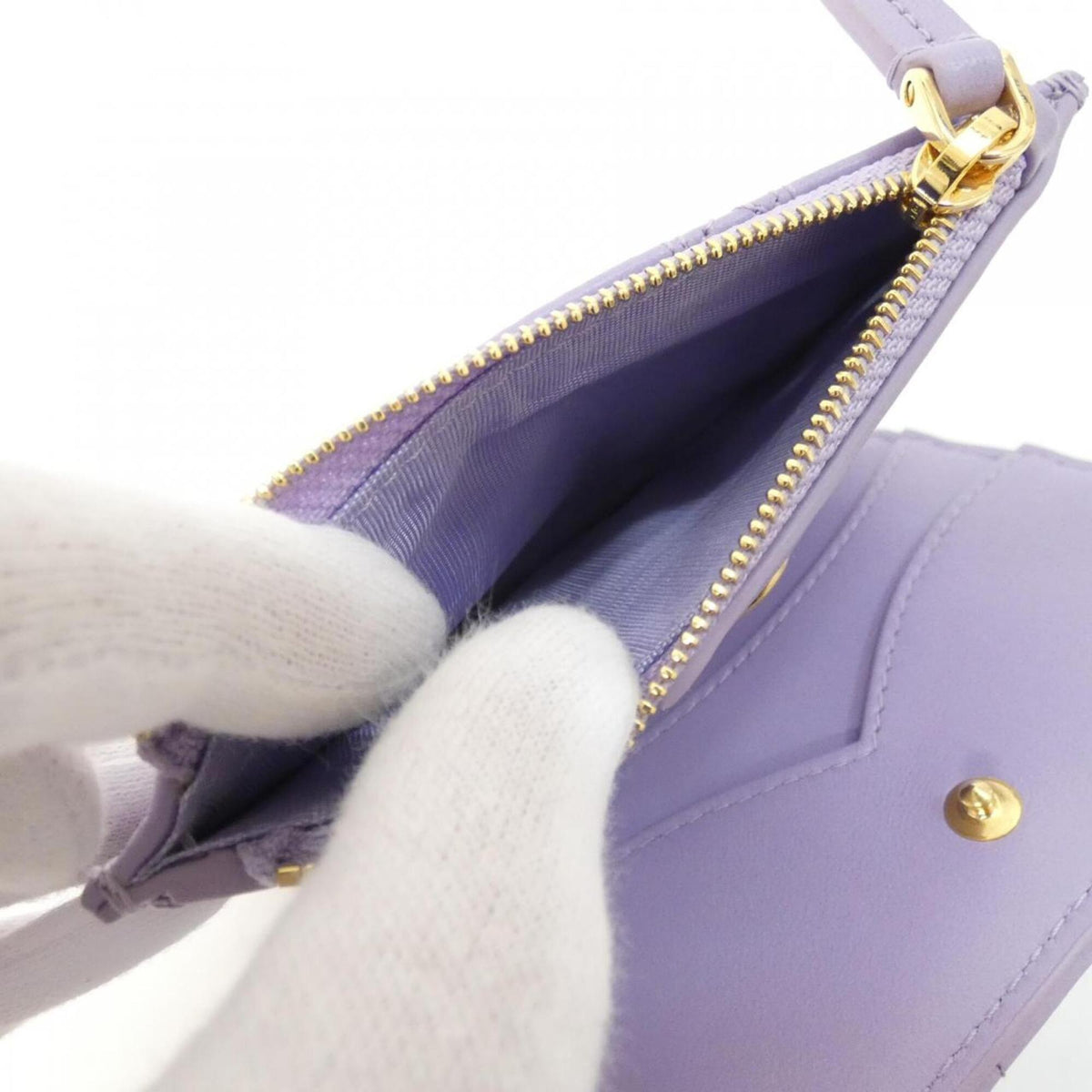Christian Dior Purple Leather Wallet (Bi-Fold) (Pre-Owned)