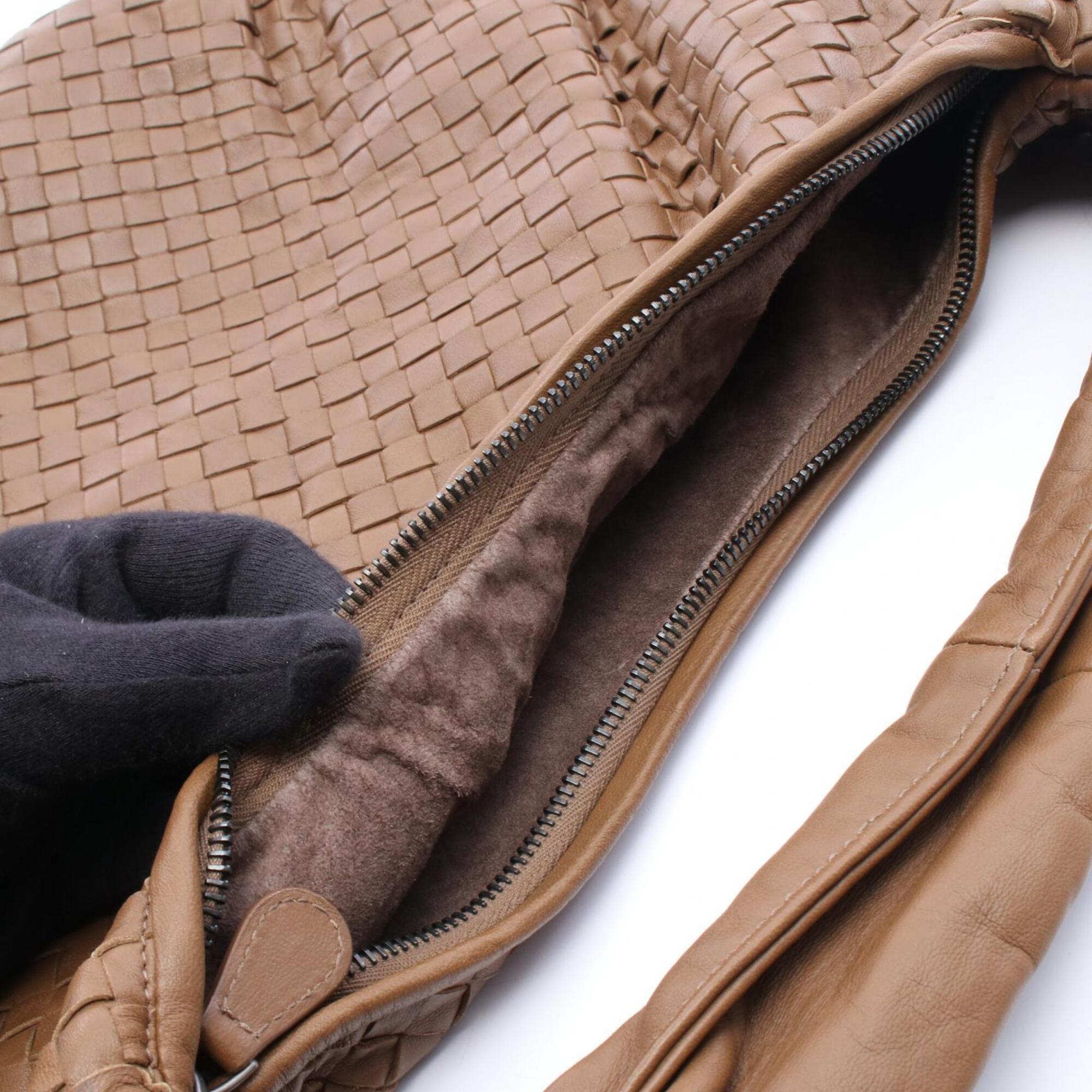 Bottega Veneta Brown Intrecciato Handbag Shoulder Bag (Pre-Owned)