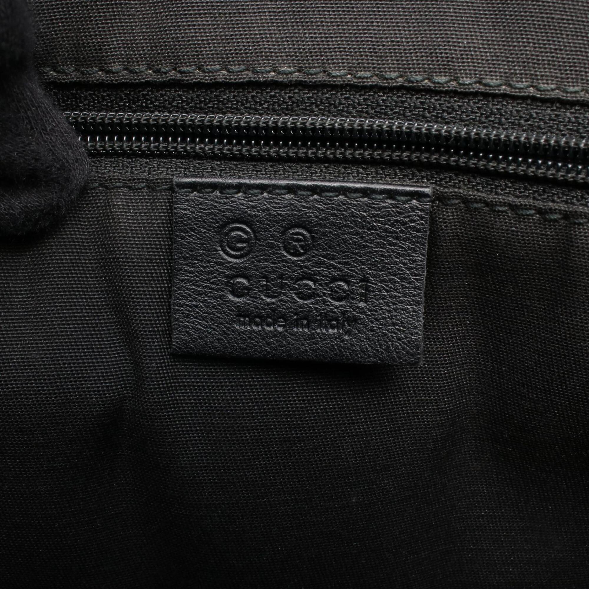 Gucci Black Leather Handbag Shoulder Bag (Pre-Owned)