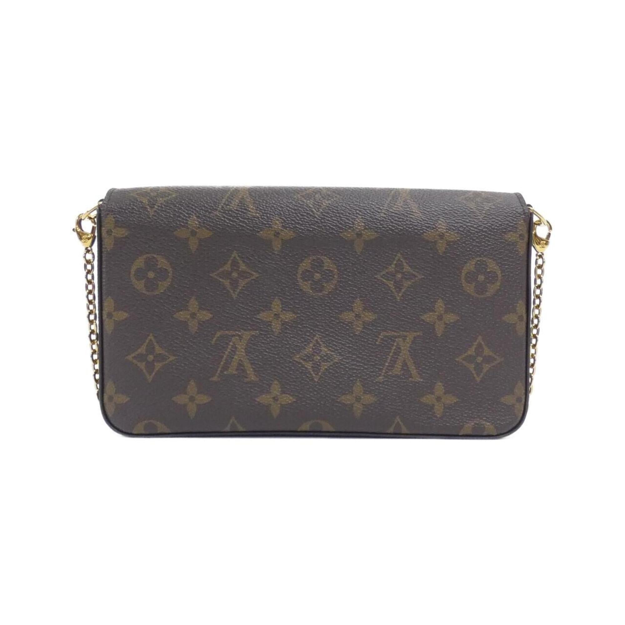 Louis Vuitton Monogram Marron Coated Canvas Pochette Shoulder Bag (Pre-Owned)