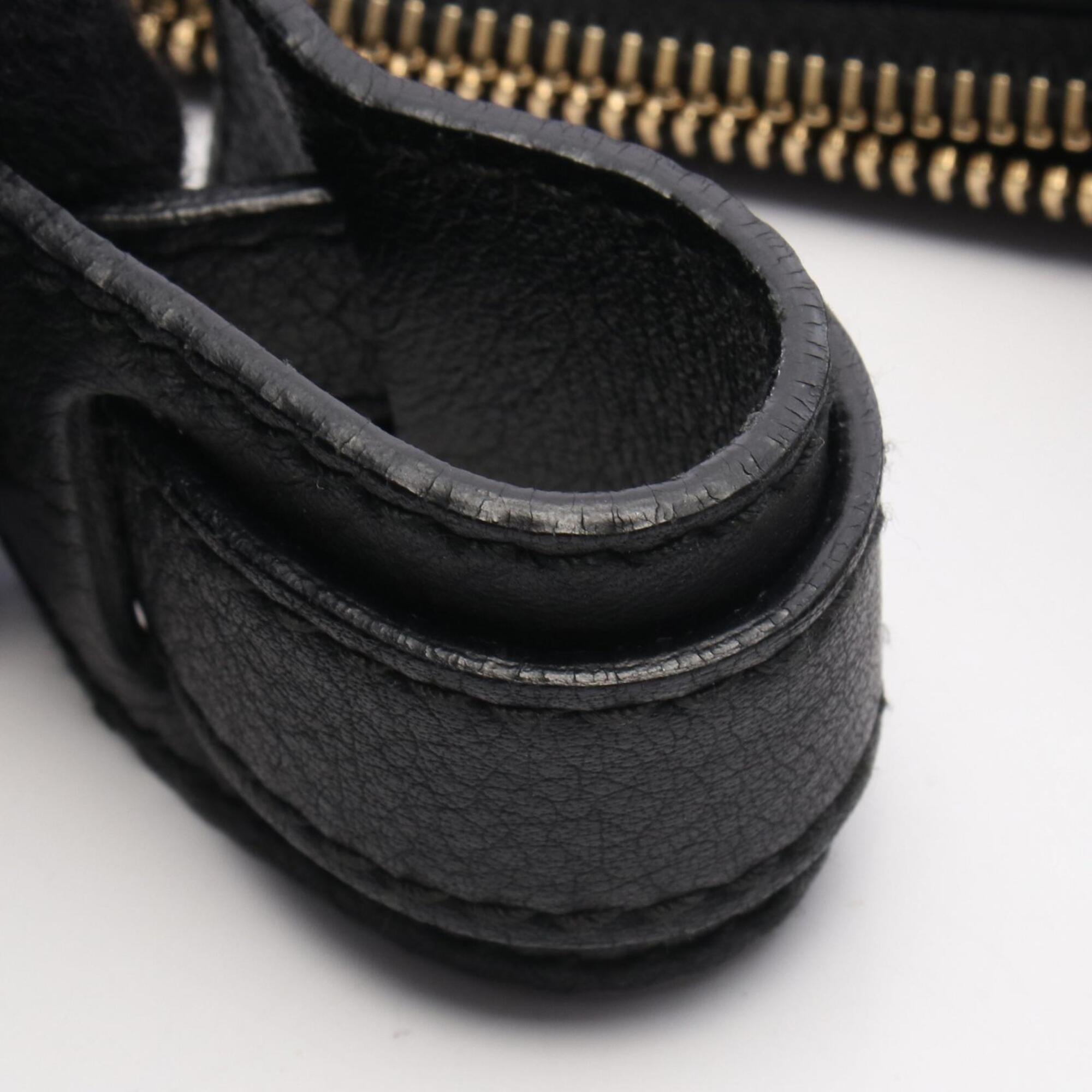 Gucci Black Canvas Leather Handbag Shoulder Bag (Pre-Owned)