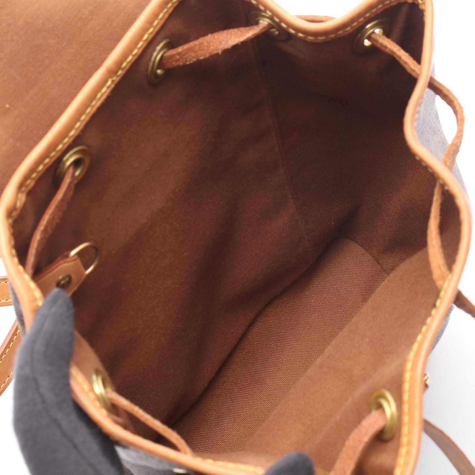 Louis Vuitton Brown Monogram Coated Canvas Leather Monogram Backpack Handbag (Pre-Owned)