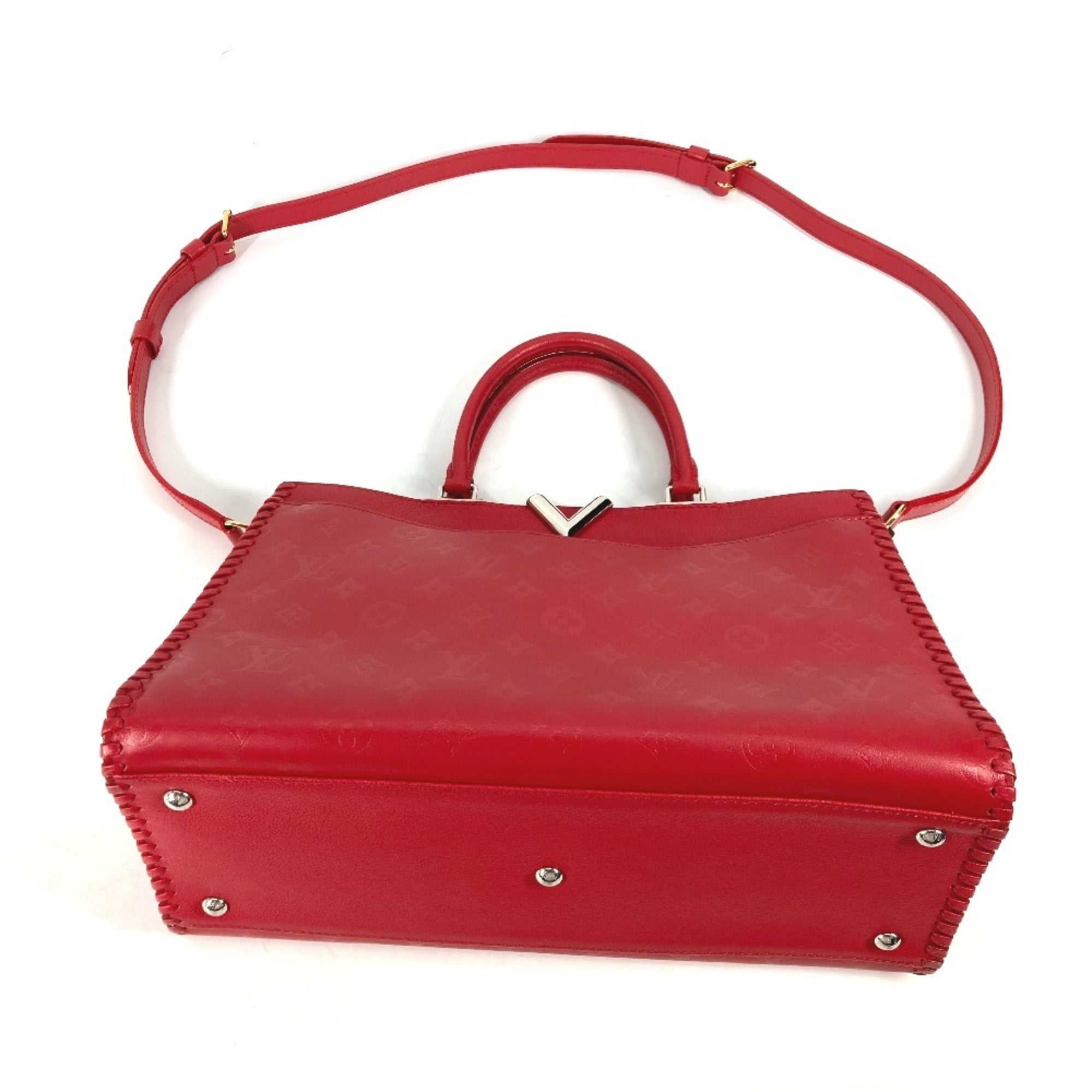 Louis Vuitton Monogram Red Color Ruby Monogram Handbag Shoulder Bag Tote Bag (Pre-Owned)