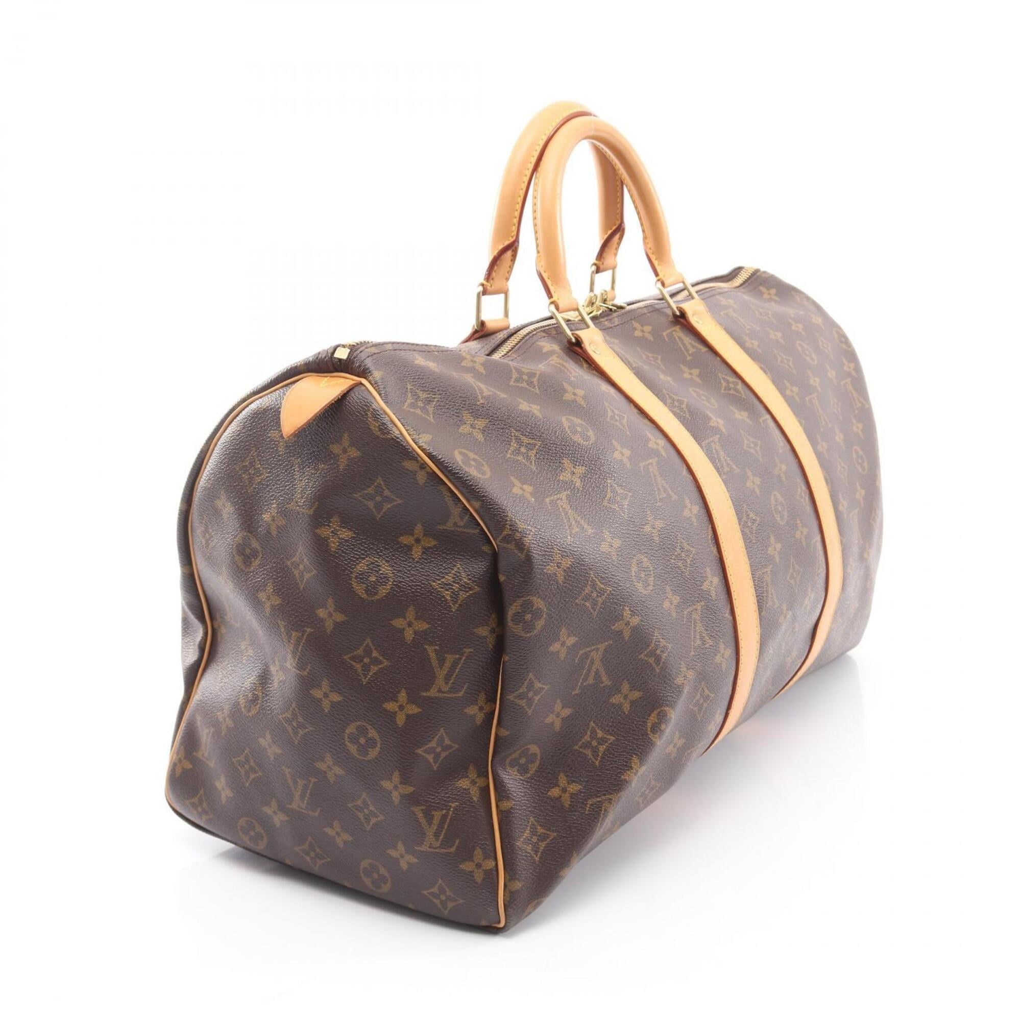 Louis Vuitton Brown Monogram Monogram Leather Boston Bag Handbag (Pre-Owned)