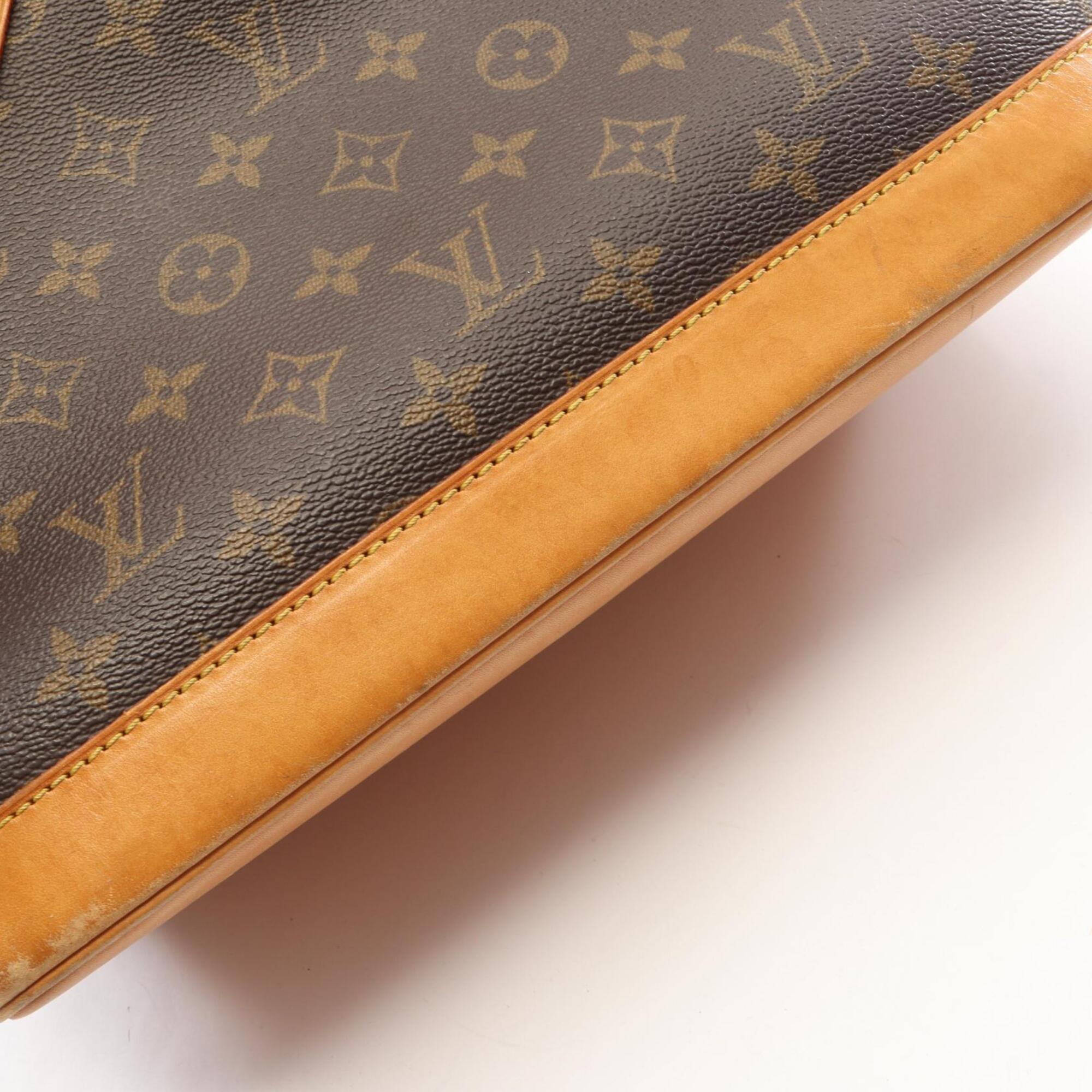 Louis Vuitton Brown Pvc Coated Canvas Leather Handbag (Pre-Owned)