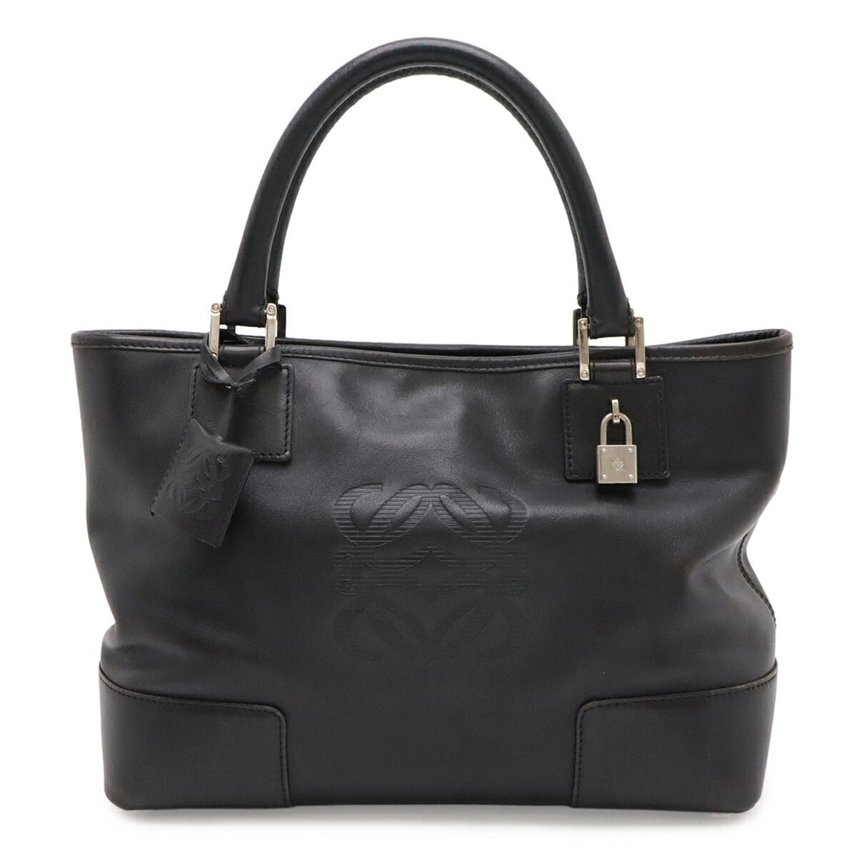 Loewe Black Leather Handbag Tote Bag (Pre-Owned)