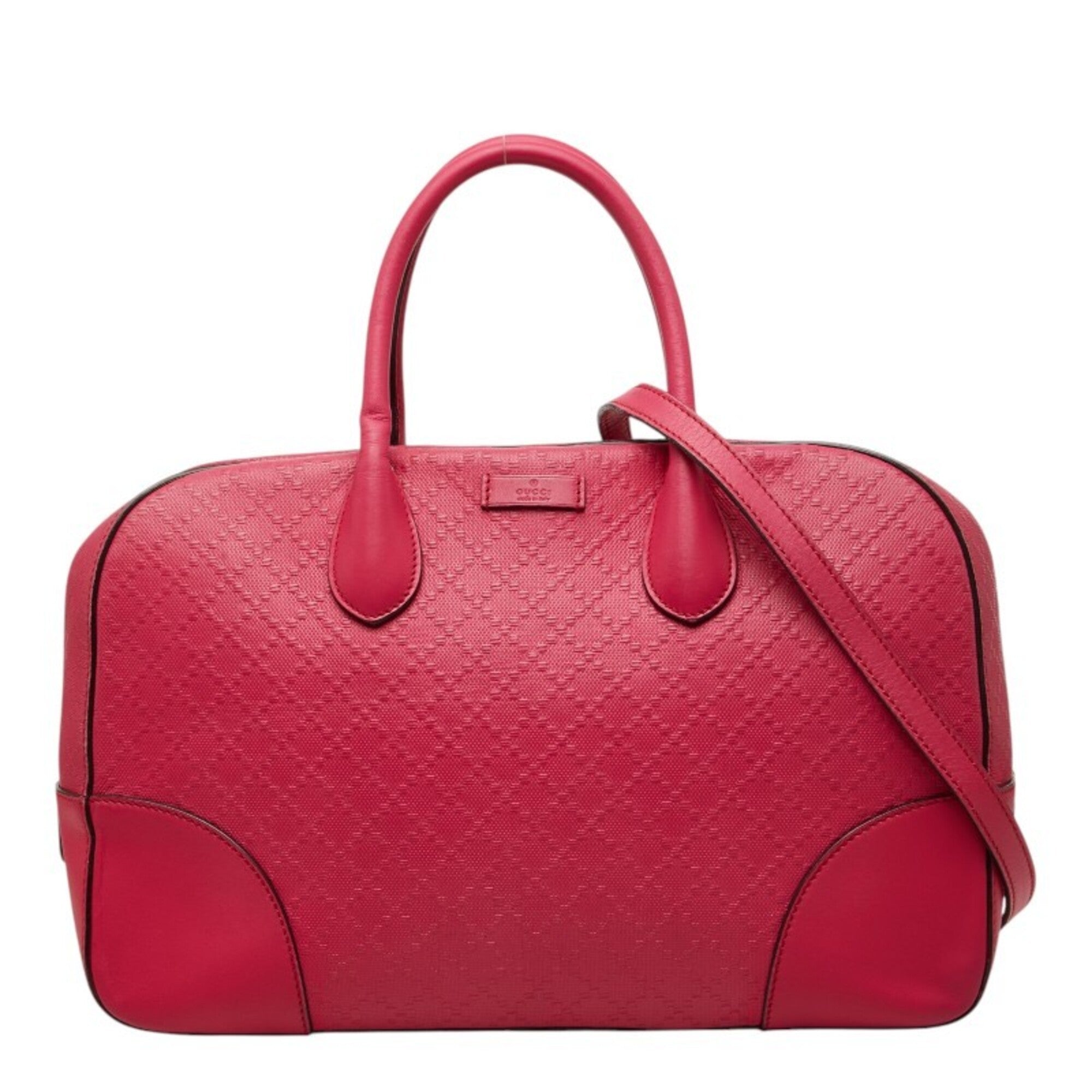 Gucci Pink Leather Handbag Shoulder Bag (Pre-Owned)