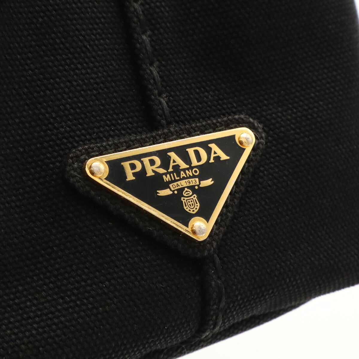 Prada Black Nero Canvas Handbag Tote Bag (Pre-Owned)