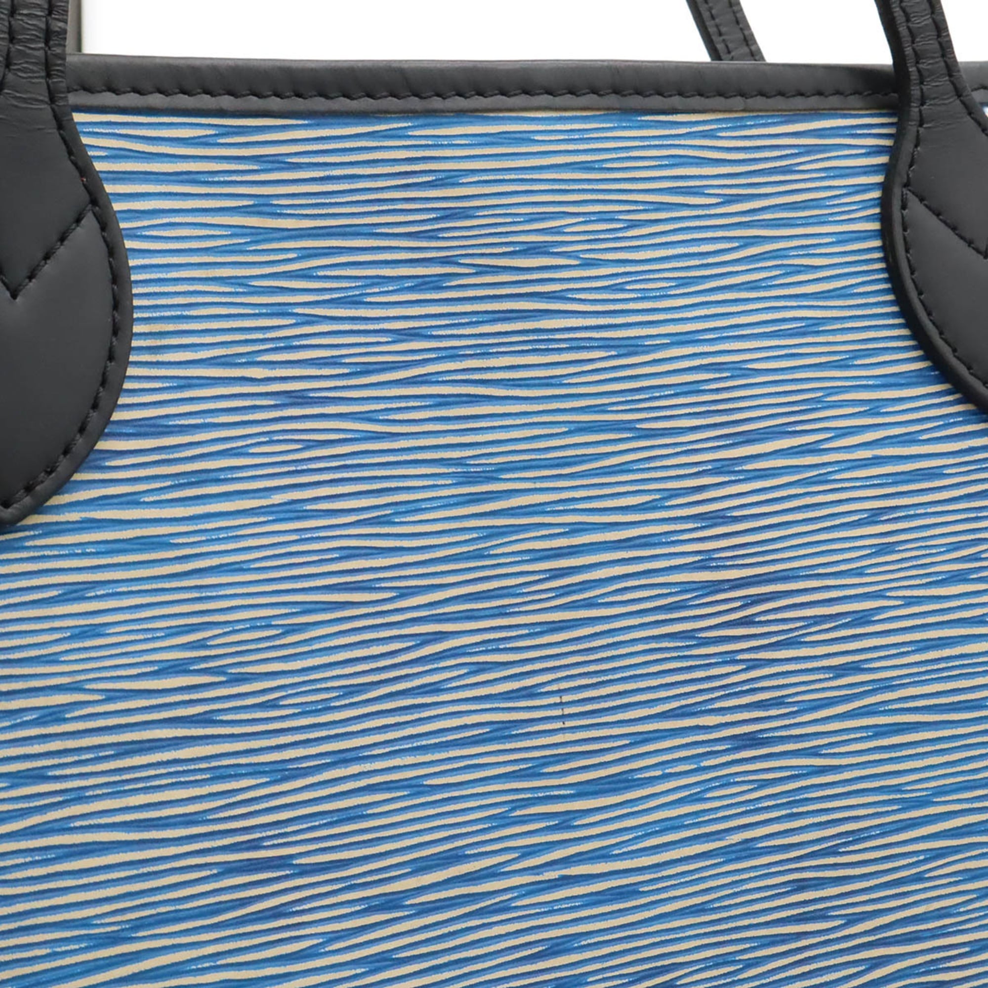 Louis Vuitton Blue Leather Handbag Pouch Shoulder Bag Tote Bag (Pre-Owned)