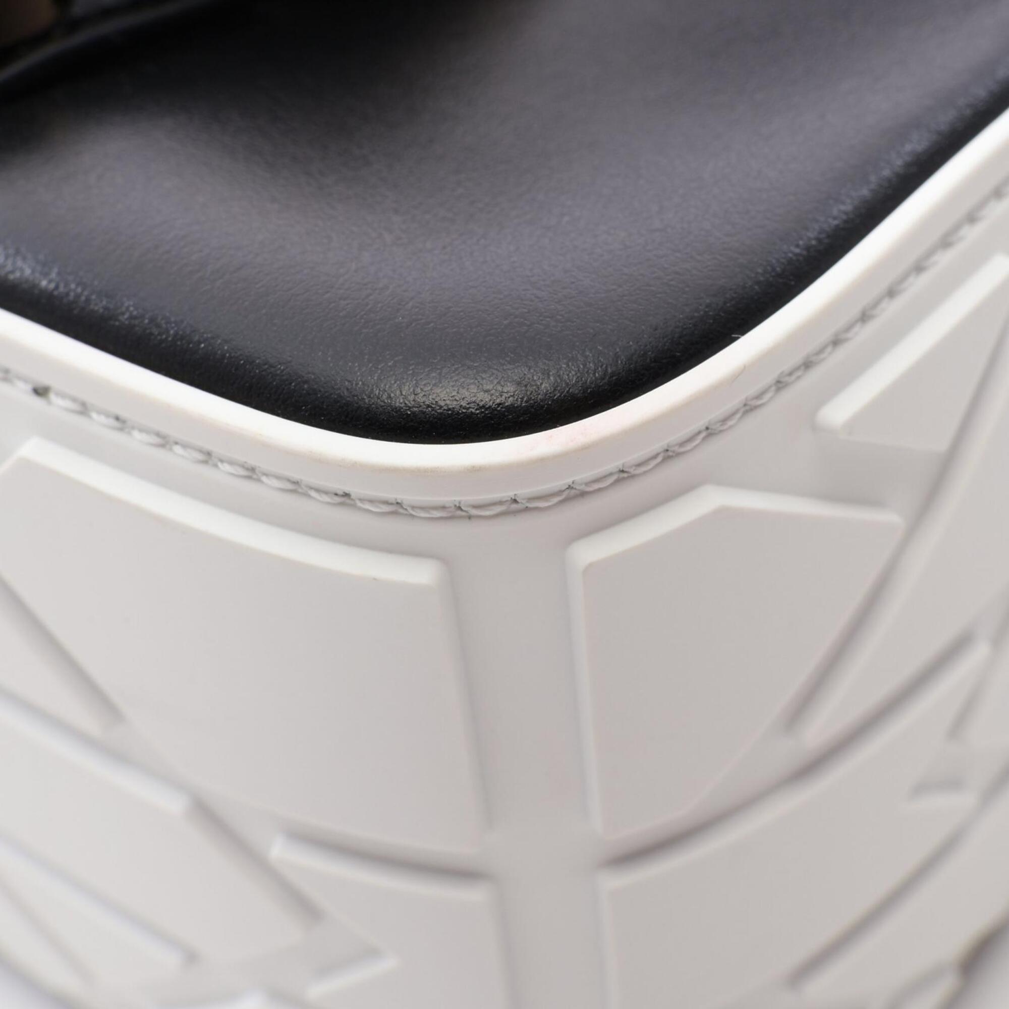 Christian Dior Black White Leather Handbag Shoulder Bag (Pre-Owned)