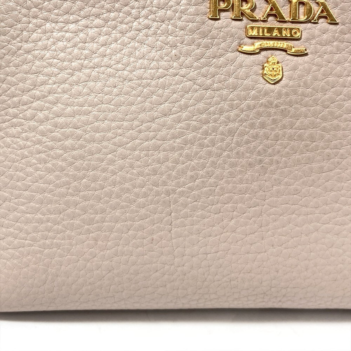 Prada Gray Leather Handbag Pouch (Pre-Owned)